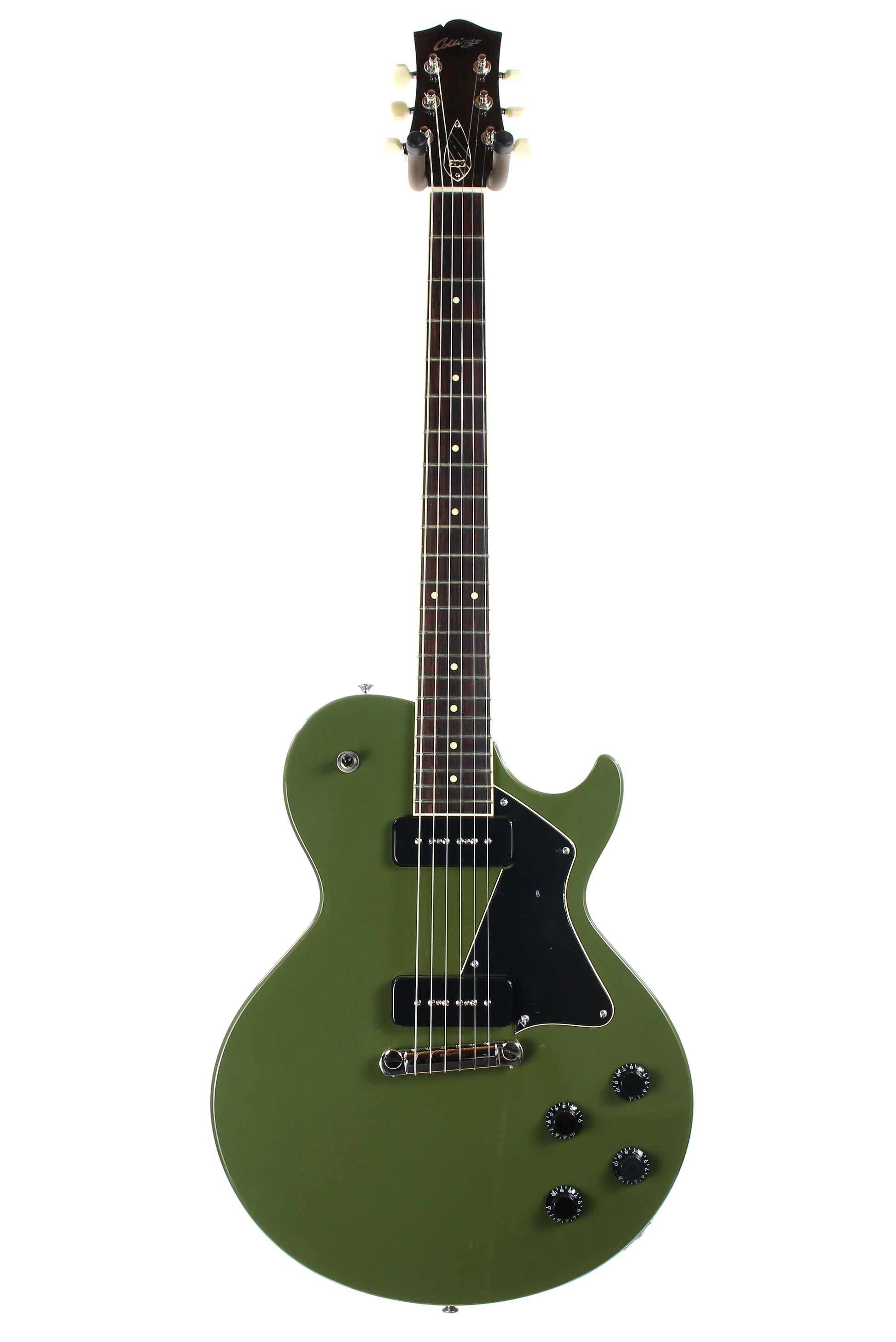 2022 Collings 290 Olive Drab Full Body -- Throbaks P90 52/54, Single Cut SC, Wraparound Bridge!