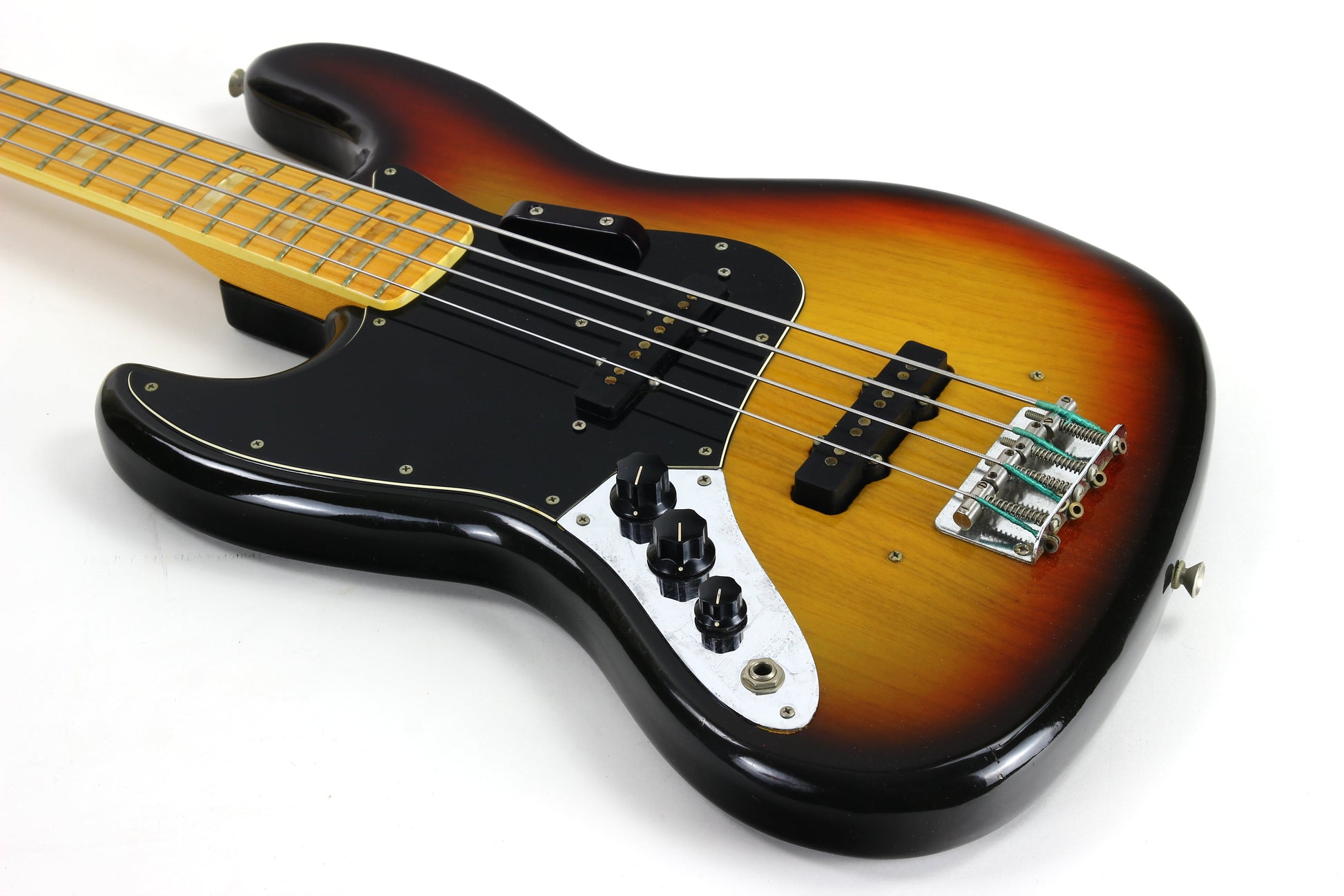 1975 Fender Jazz Bass LEFTY Left-Handed Sunburst | 100% Original Vintage!
