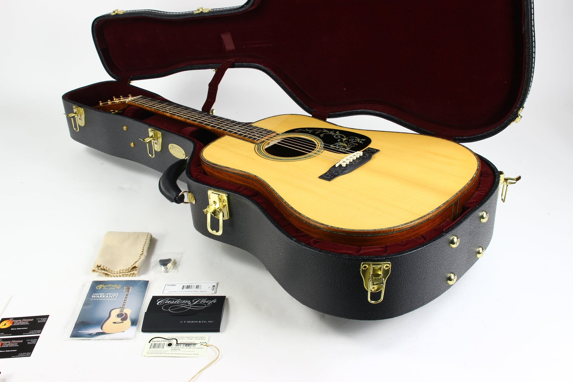 Martin Custom Shop D-45 TREE OF LIFE Cocobolo  Adirondack VTS w Paua Pearl
