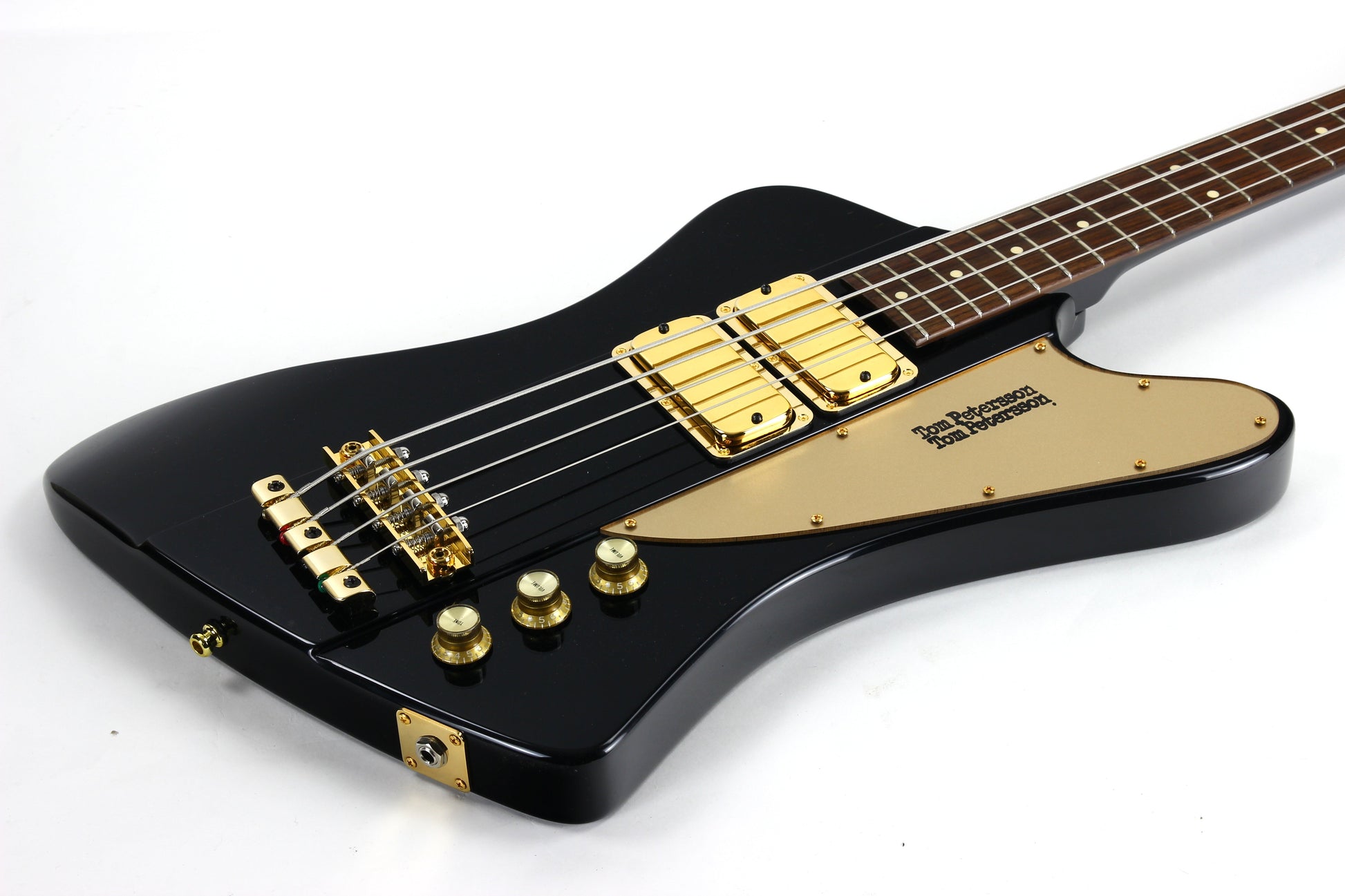 Mike Lull Tom Petersson Signature Bass TPT4 | Rare Black Finish, Gold Hardware