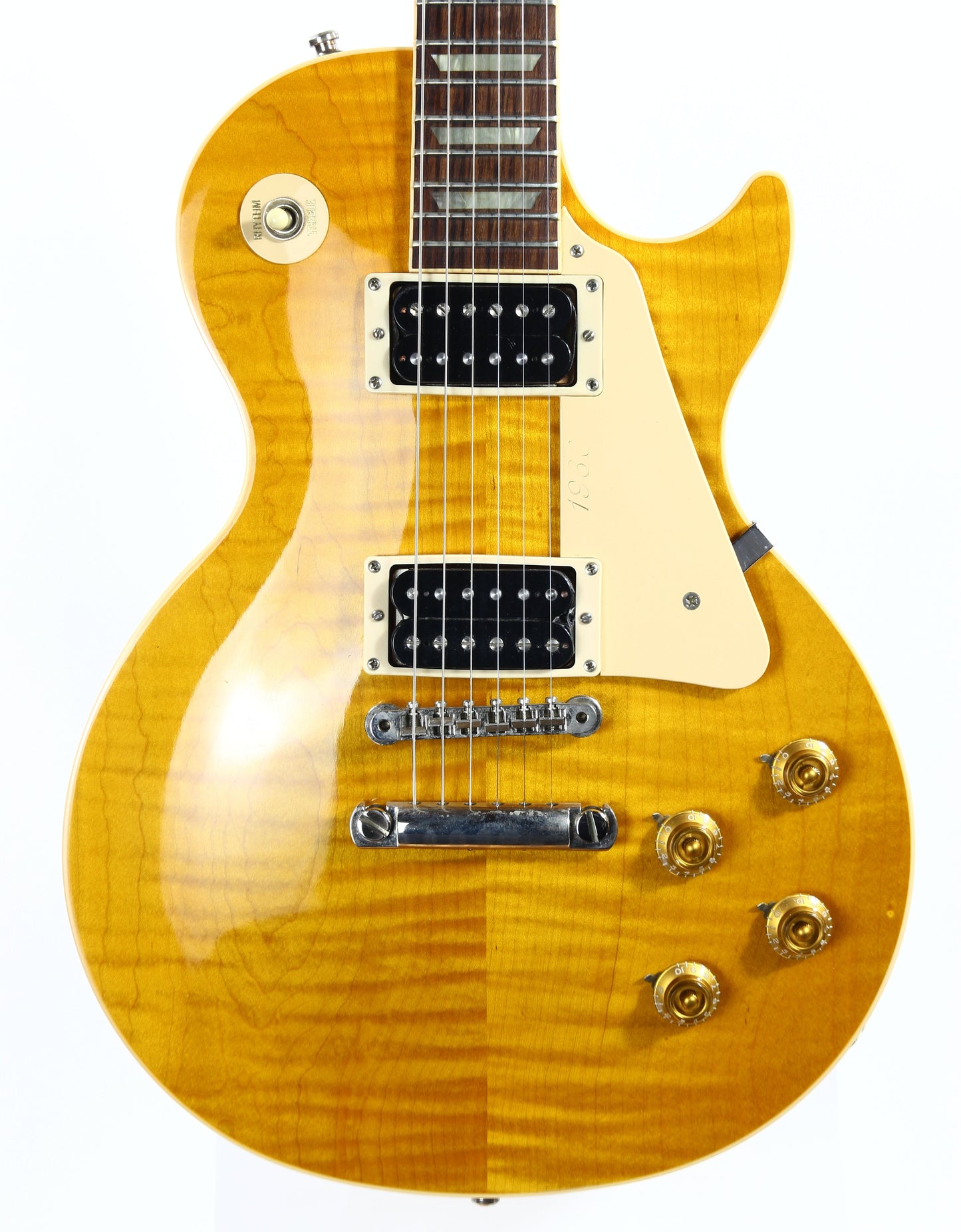 1992 Gibson Les Paul Model Classic Plus Flametop Trans AMBER 1960 Reissue -- Early 1990's standard