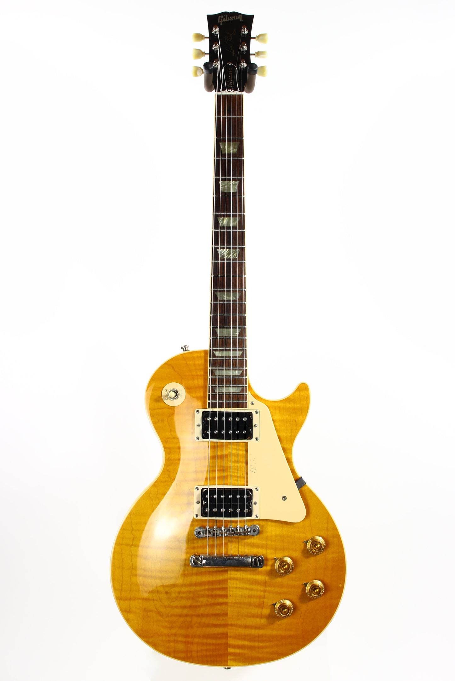 1992 Gibson Les Paul Model Classic Plus Flametop Trans AMBER 1960 Reissue -- Early 1990's standard