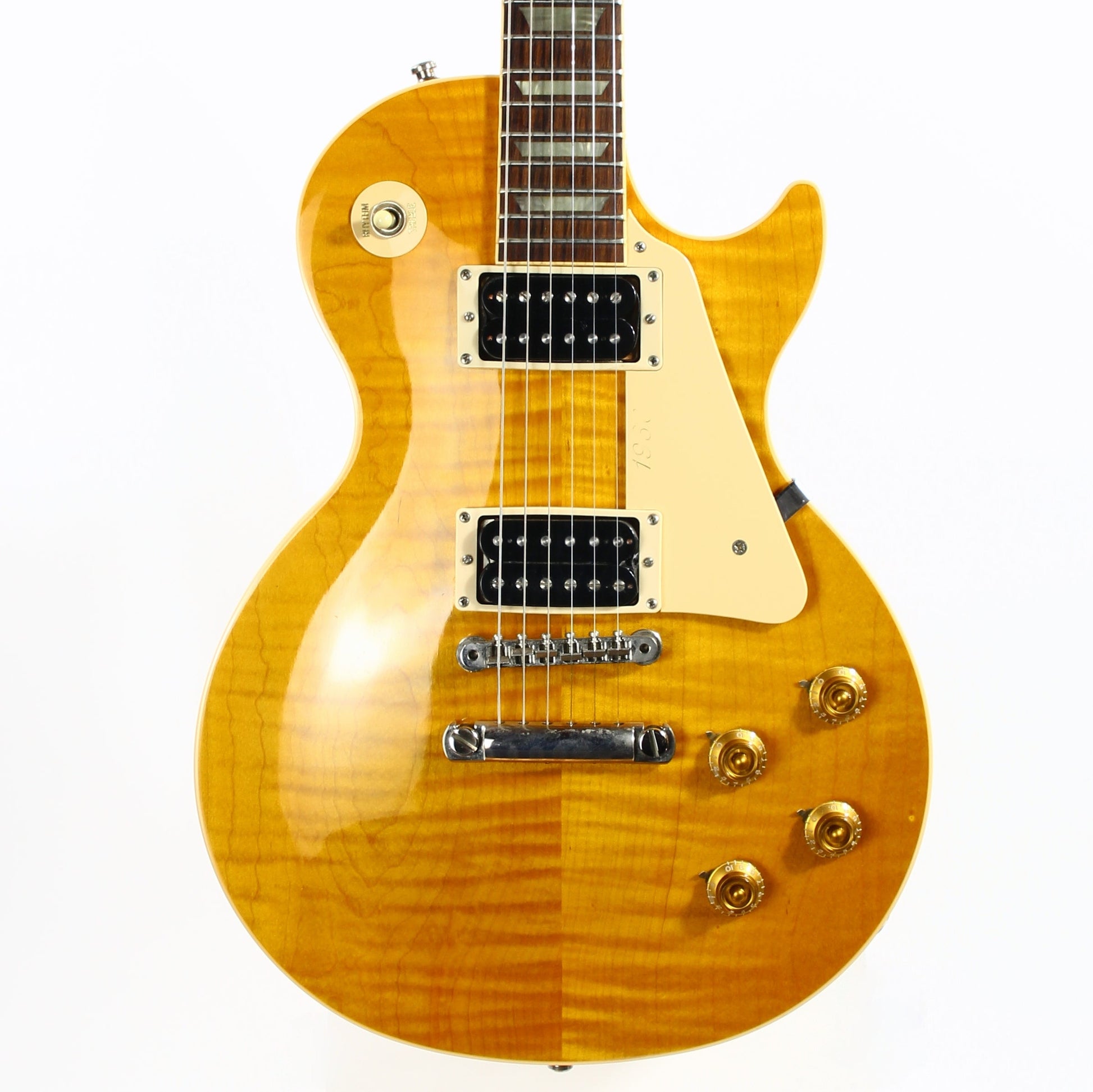 1992 Gibson Les Paul Model Classic Plus Flametop Trans AMBER 1960 Reissue -- Early 1990's standard