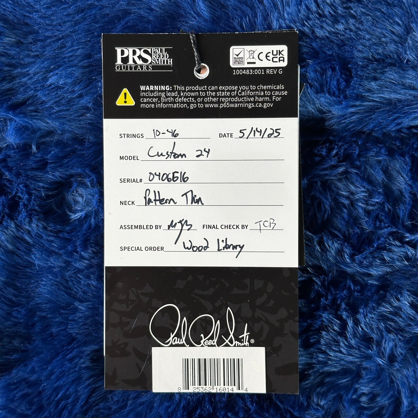 PRS Wood Library Custom 24 Quilt 10 Top Natural w/case 0406616