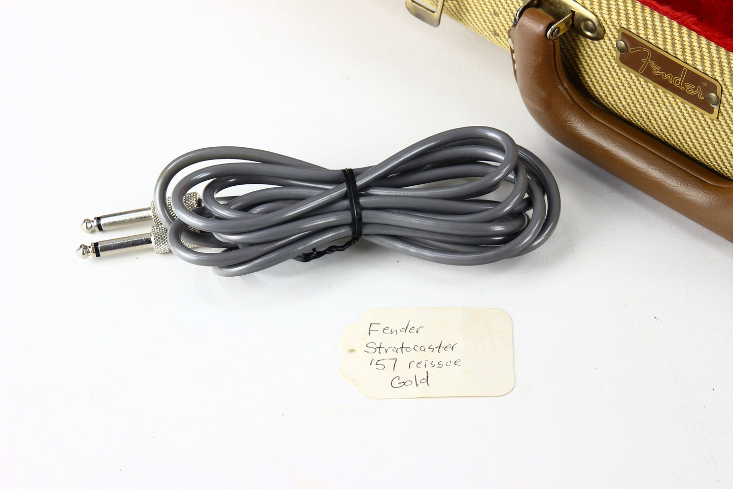 1991 Fender Custom Shop MASTERBUILT JW Black 1950's Stratocaster Reissue Electric Guitar | Aztec Gold, Lefty Strung Righty! j w