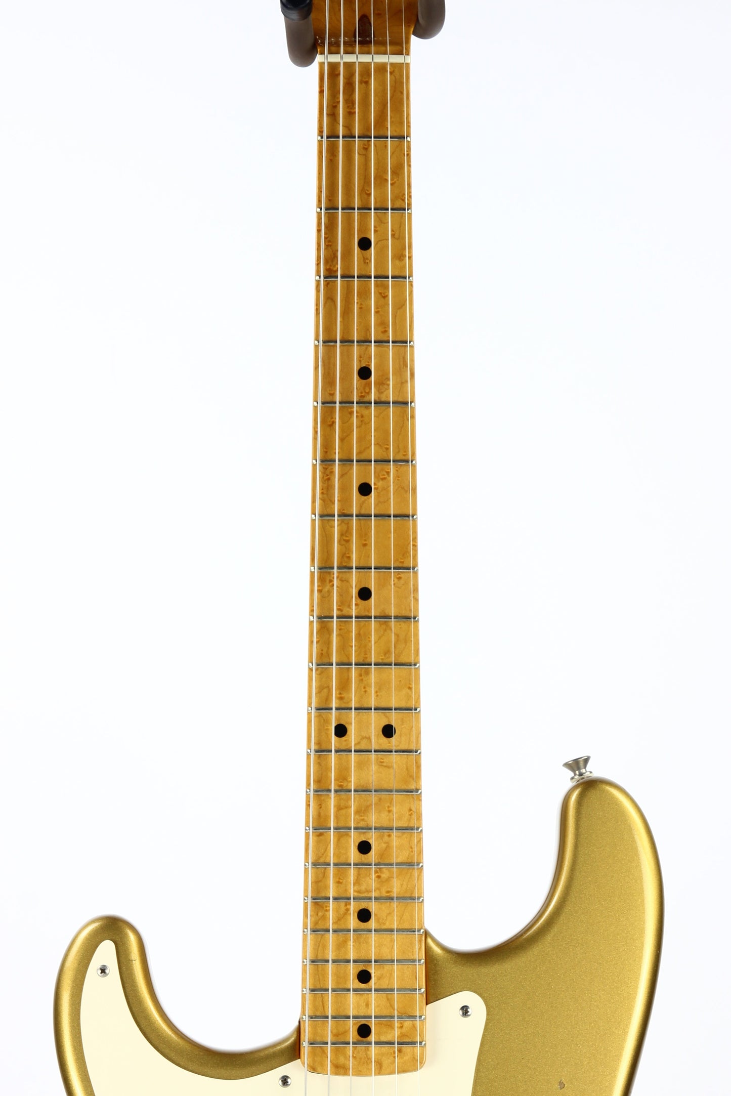 1991 Fender Custom Shop MASTERBUILT JW Black 1950's Stratocaster Reissue Electric Guitar | Aztec Gold, Lefty Strung Righty! j w