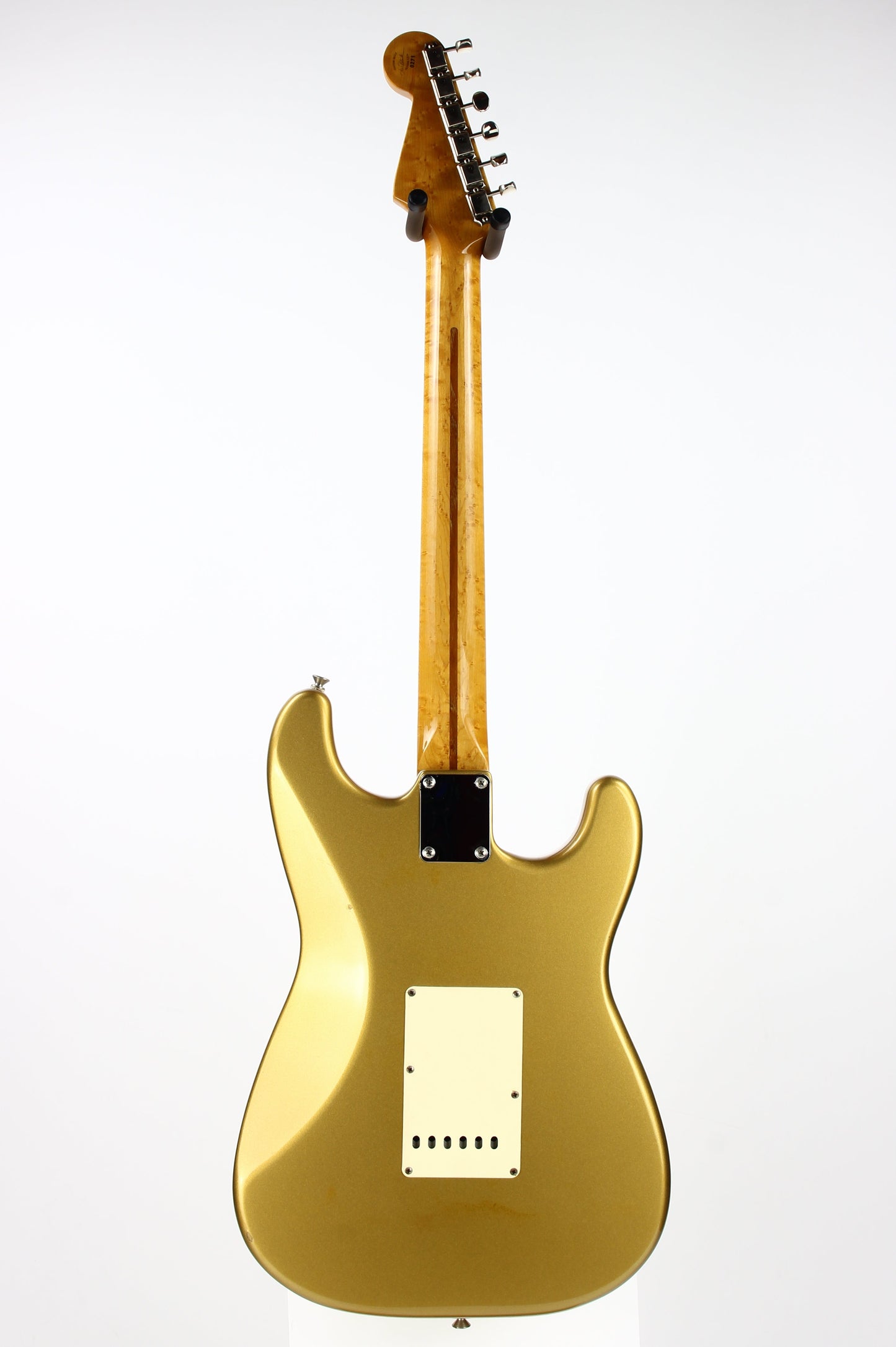 1991 Fender Custom Shop MASTERBUILT JW Black 1950's Stratocaster Reissue Electric Guitar | Aztec Gold, Lefty Strung Righty! j w
