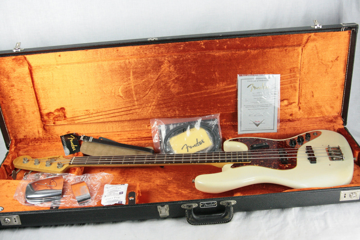 '64 Fender MASTERBUILT Jazz Bass Relic Olympic White Custom Shop Dennis Galuszka 1960's