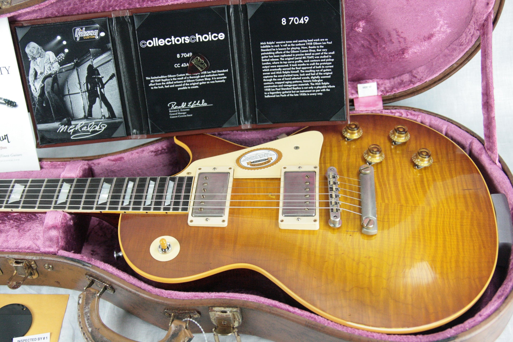 1958 Gibson CC43 Mick Ralphs Les Paul True Historic Specs! Aged Historic Reissue Collectors Choice 1959 59