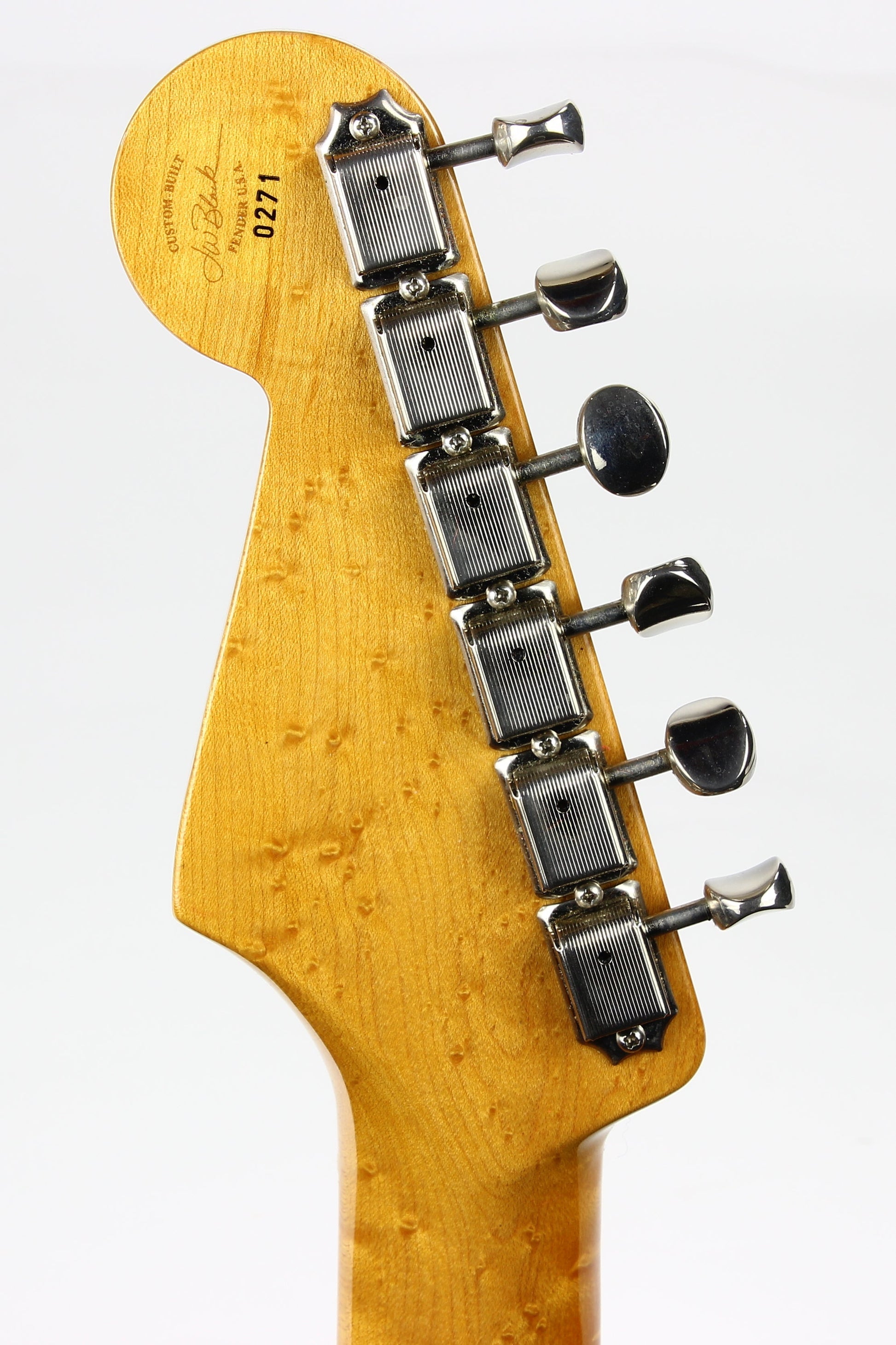 1991 Fender Custom Shop MASTERBUILT JW Black 1950's Stratocaster Reissue Electric Guitar | Aztec Gold, Lefty Strung Righty! j w