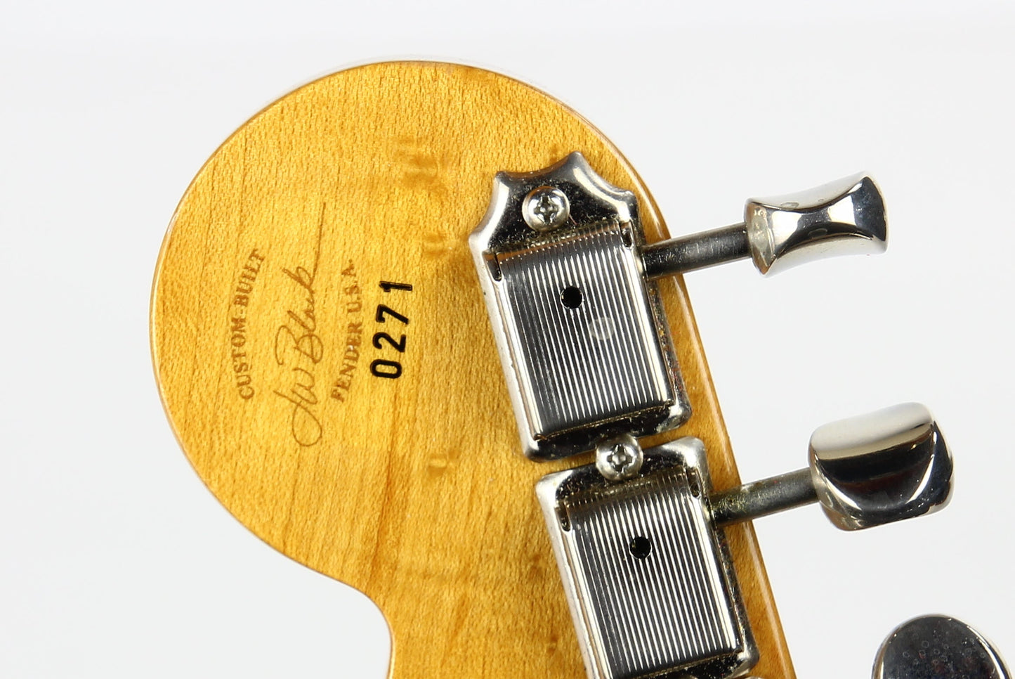 1991 Fender Custom Shop MASTERBUILT JW Black 1950's Stratocaster Reissue Electric Guitar | Aztec Gold, Lefty Strung Righty! j w