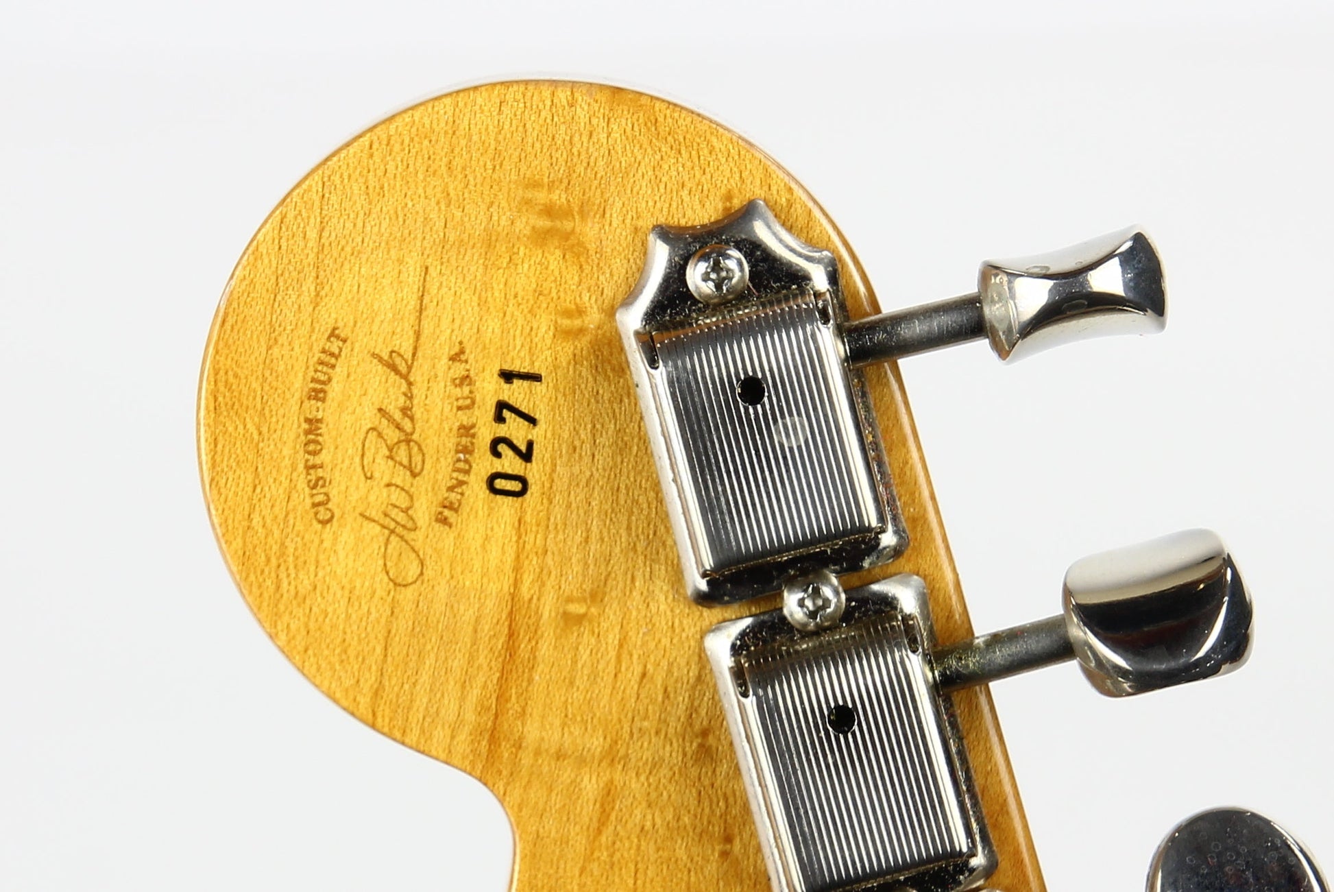1991 Fender Custom Shop MASTERBUILT JW Black 1950's Stratocaster Reissue Electric Guitar | Aztec Gold, Lefty Strung Righty! j w