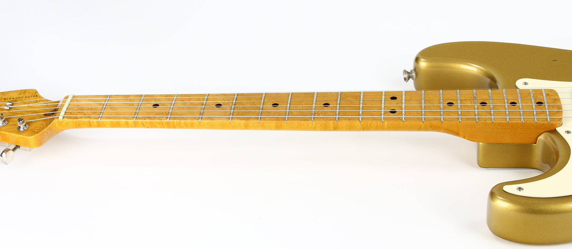 1991 Fender Custom Shop MASTERBUILT JW Black 1950's Stratocaster Reissue Electric Guitar | Aztec Gold, Lefty Strung Righty! j w
