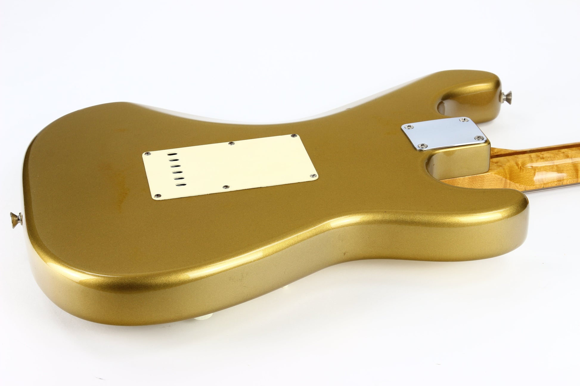 1991 Fender Custom Shop MASTERBUILT JW Black 1950's Stratocaster Reissue Electric Guitar | Aztec Gold, Lefty Strung Righty! j w