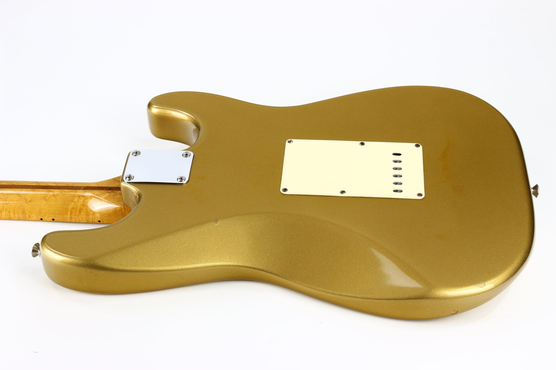 1991 Fender Custom Shop MASTERBUILT JW Black 1950's Stratocaster Reissue Electric Guitar | Aztec Gold, Lefty Strung Righty! j w