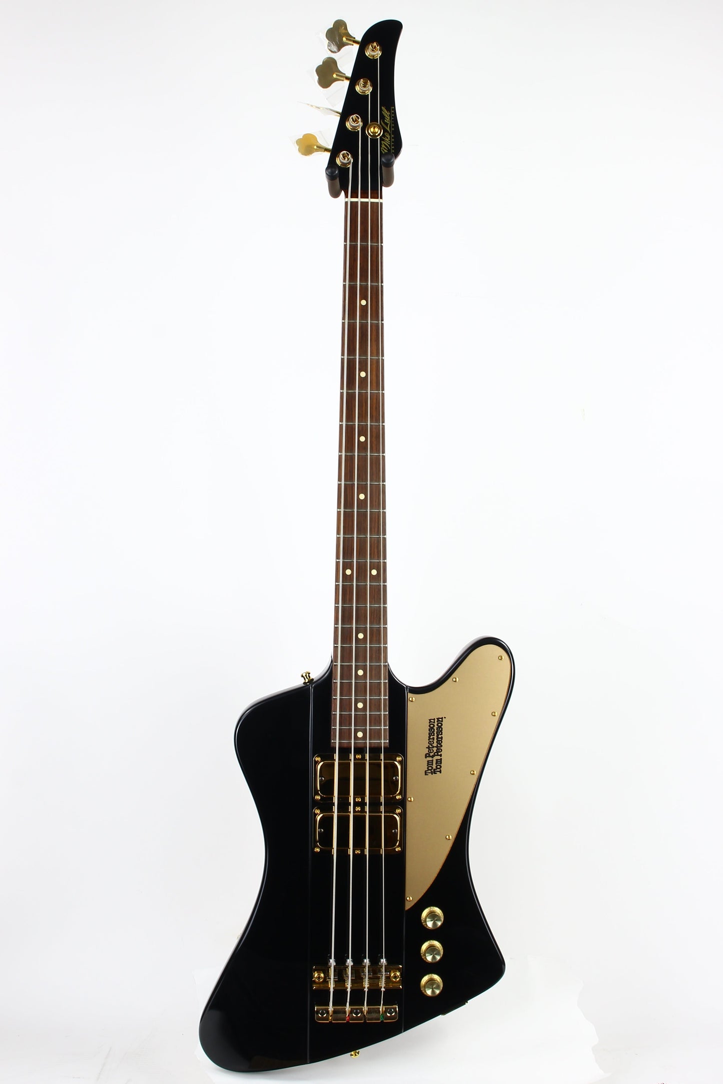 Mike Lull Tom Petersson Signature Bass TPT4 | Rare Black Finish, Gold Hardware