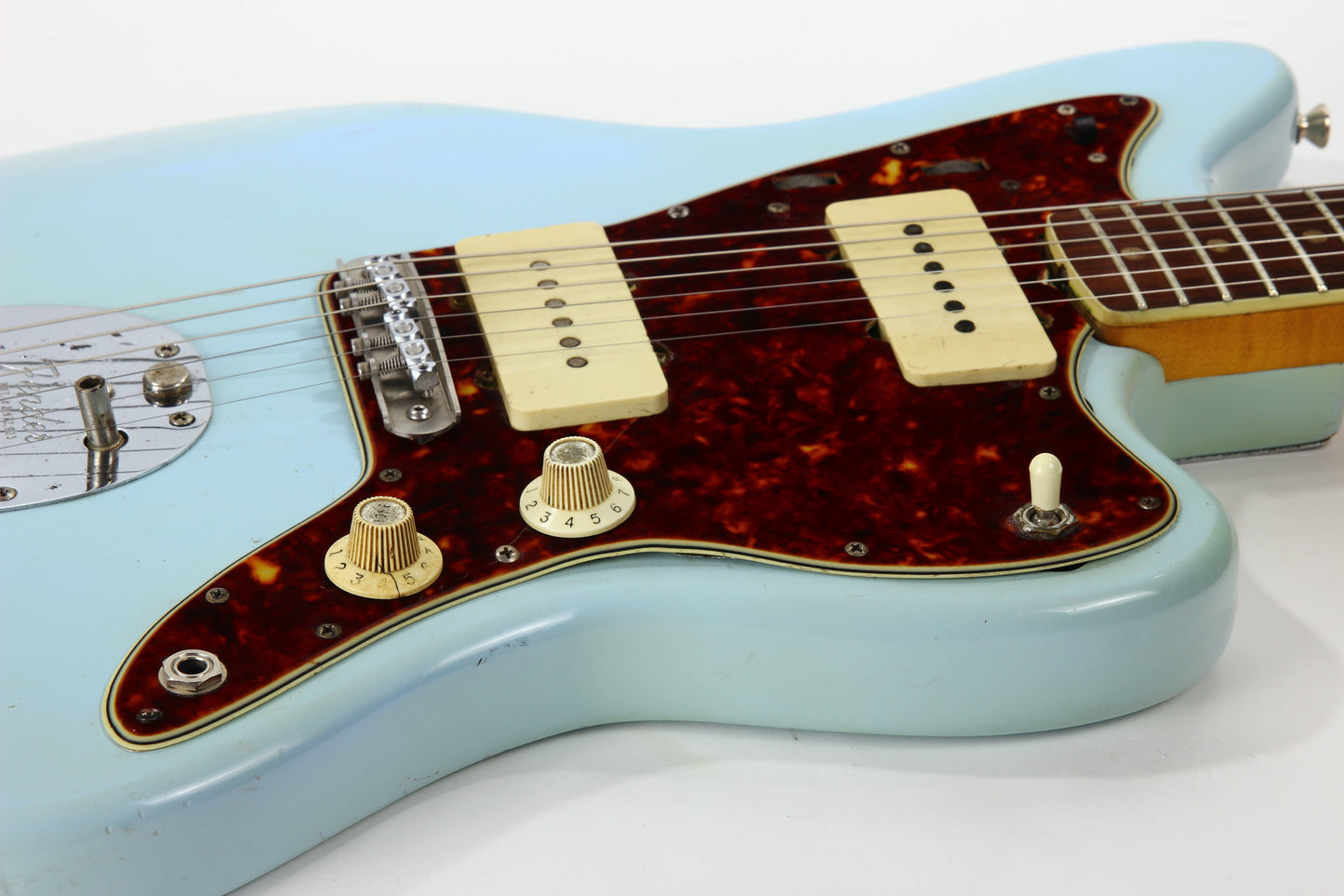 1966 Fender Jazzmaster Daphne Blue Refin - Vintage 1960's, Tortoise Guard, jaguar, stratocaster, 1965