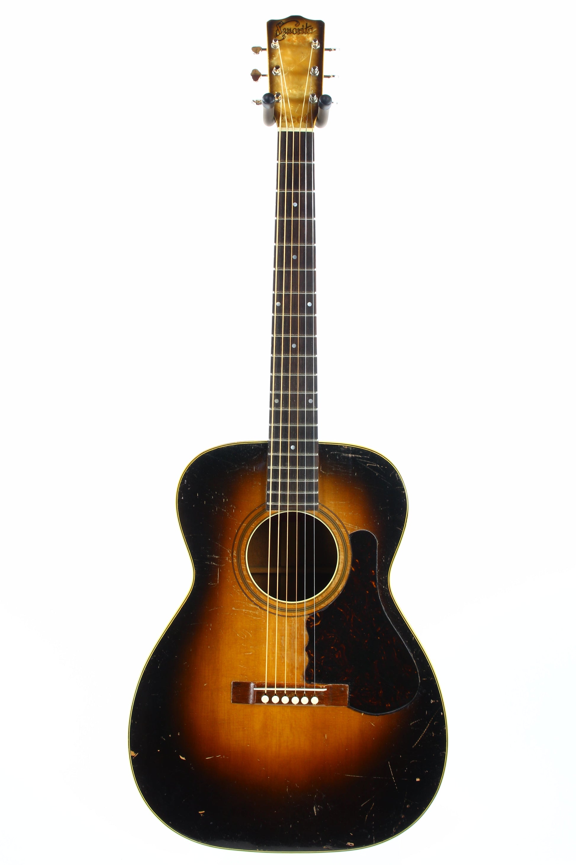 1934 Bacon & Day Senorita Flat Top Acoustic -- Sunburst, RARE 1930's Guitar, w Original Case! martin, gibson alternative