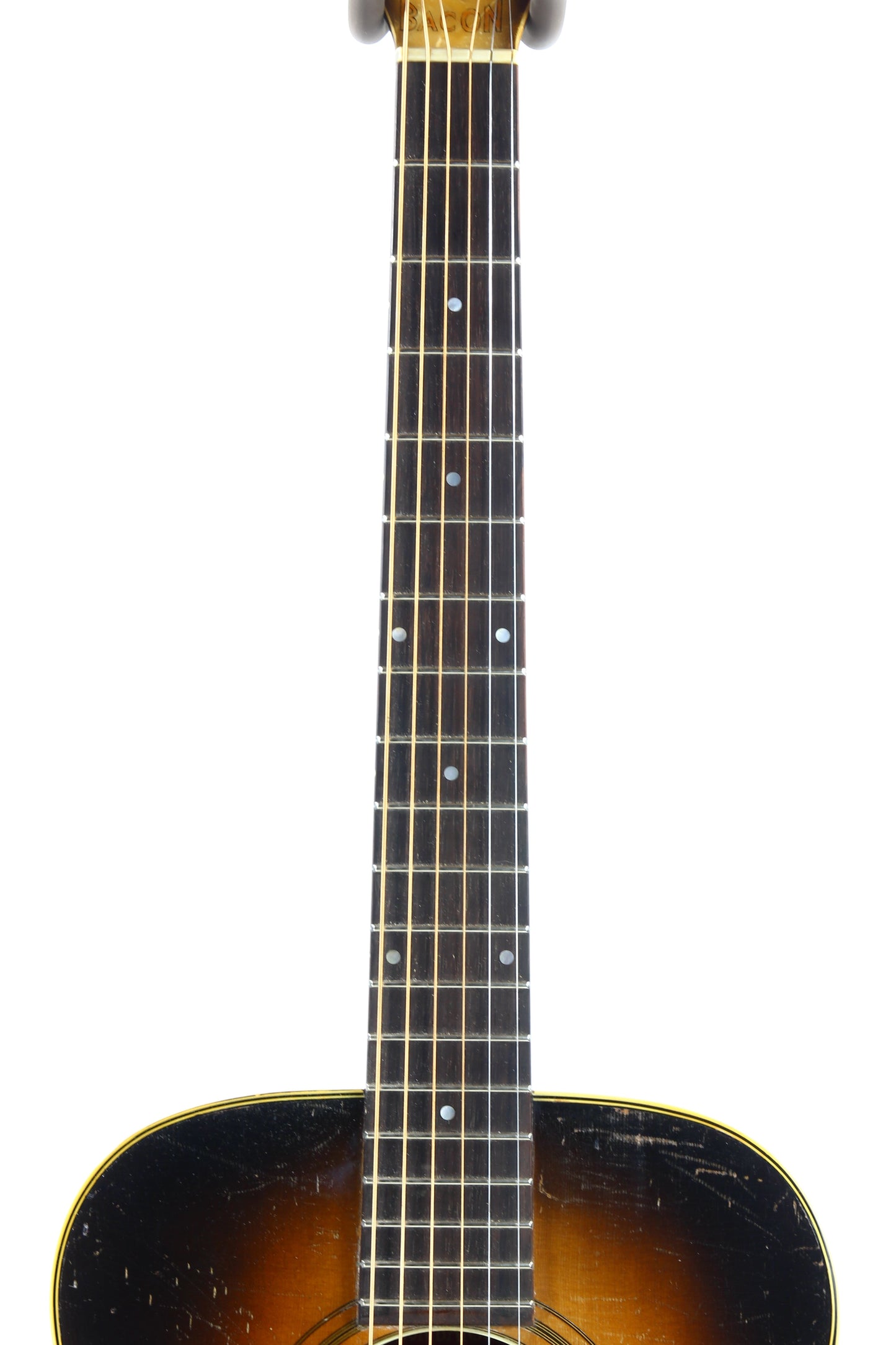1934 Bacon & Day Senorita Flat Top Acoustic -- Sunburst, RARE 1930's Guitar, w Original Case! martin, gibson alternative