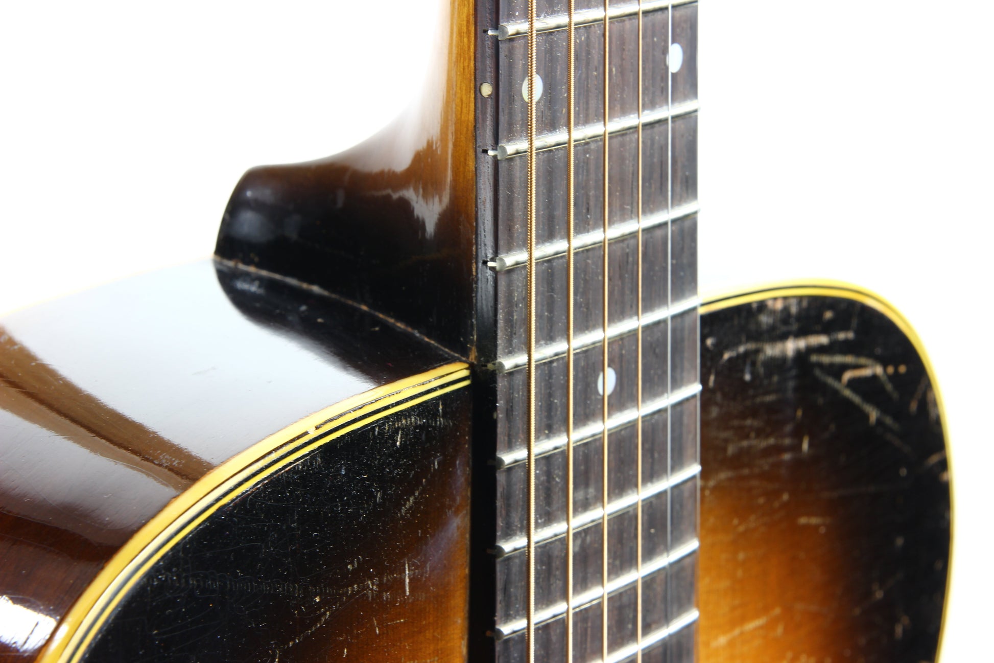 1934 Bacon & Day Senorita Flat Top Acoustic -- Sunburst, RARE 1930's Guitar, w Original Case! martin, gibson alternative