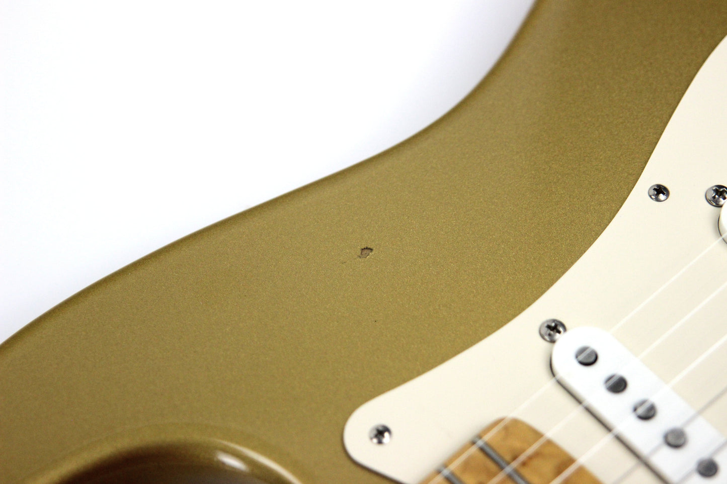 1991 Fender Custom Shop MASTERBUILT JW Black 1950's Stratocaster Reissue Electric Guitar | Aztec Gold, Lefty Strung Righty! j w