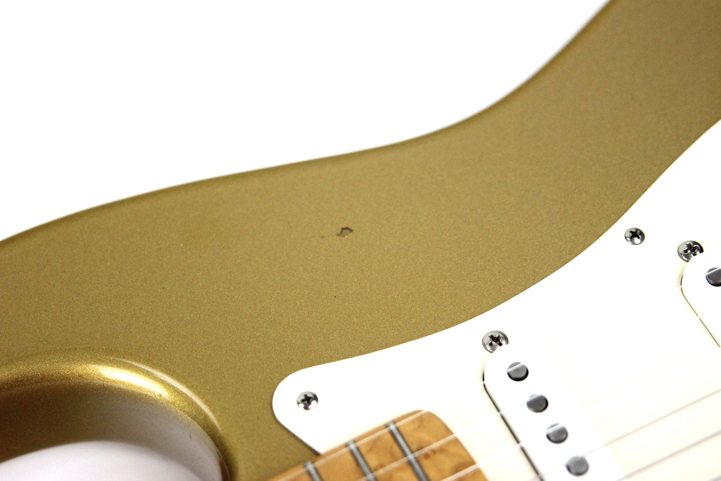 1991 Fender Custom Shop MASTERBUILT JW Black 1950's Stratocaster Reissue Electric Guitar | Aztec Gold, Lefty Strung Righty! j w