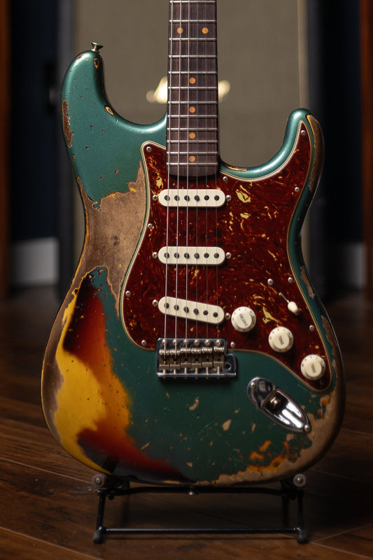 2024 Fender Custom Shop Limited Editon Roasted Maple ‘61 Stratocster Super Heavy Relic Electric Guitar - Sherwood Over Sunburst