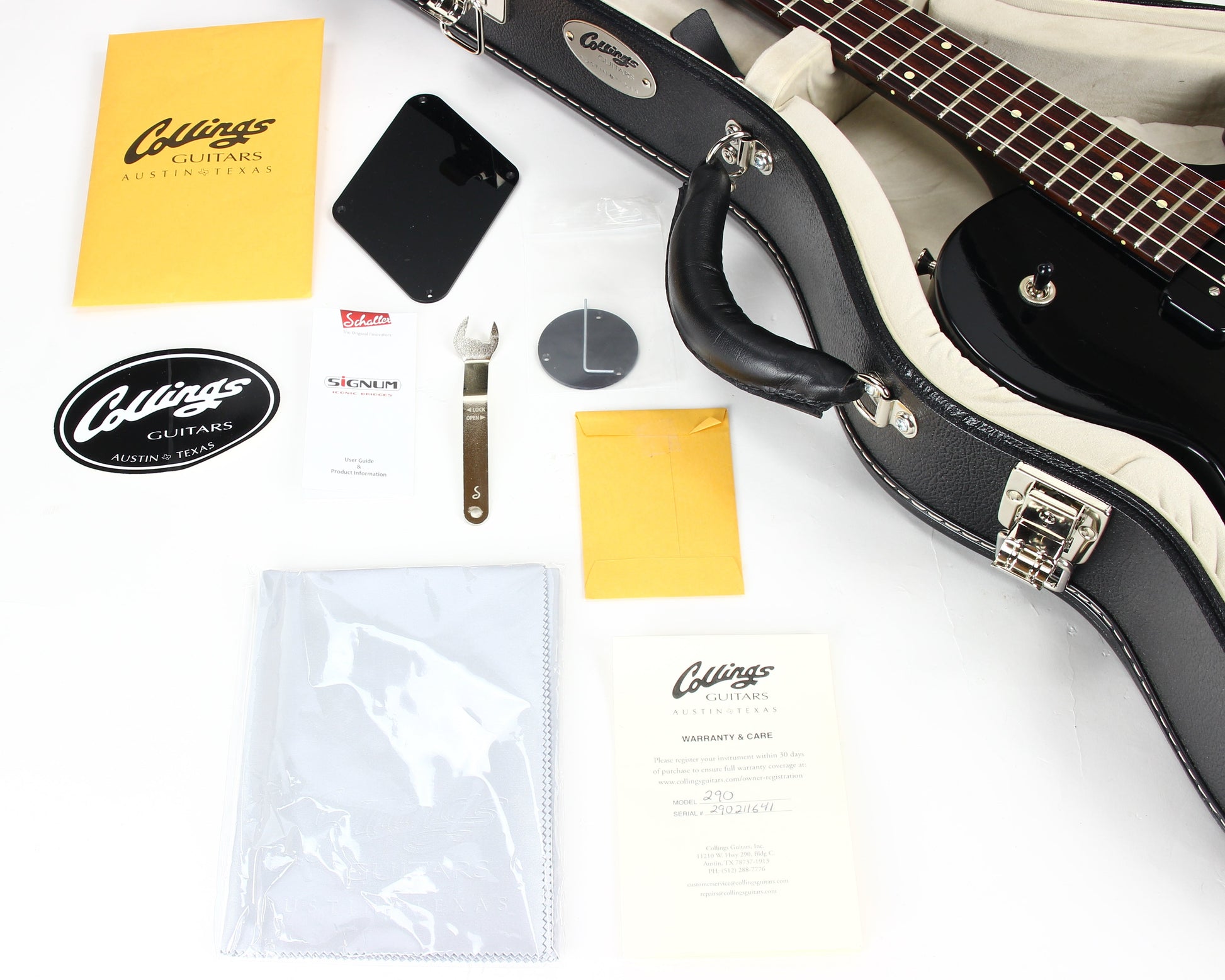 2022 Collings AGED 290 SC Single Cut - Throbak 52/54 P90's, Jet Black, Honduran Mahogany, LP Special