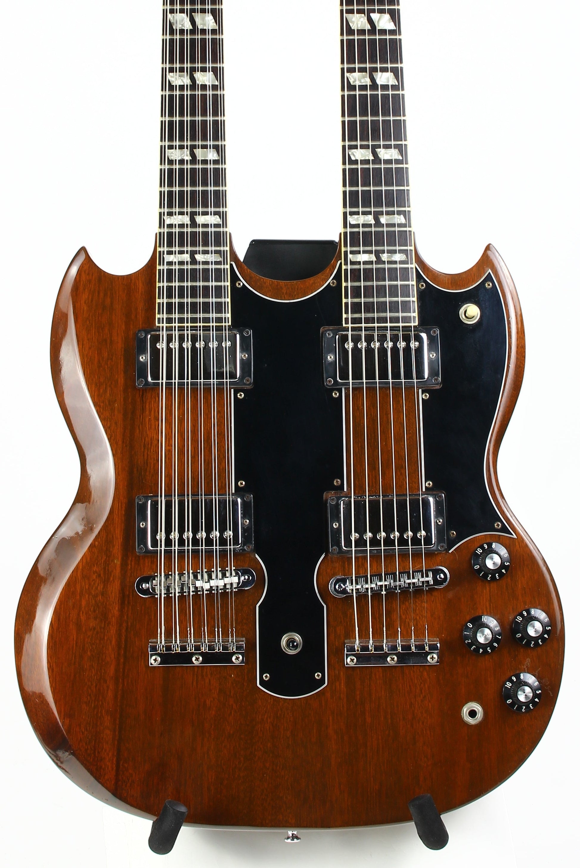 1981 Gibson EDS 1275 Walnut Brown Vintage Double Neck Guitar w Hardshell Case Jimmy Page Vibes