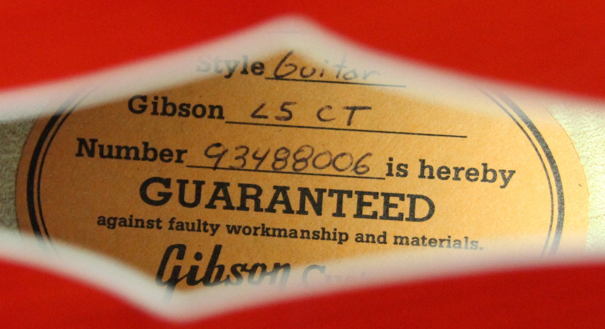 1998 Gibson Custom Shop L-5 CT 'George Gobel' Faded Cherry Archtop Jazz Guitar L5CT Thinline L-5CES