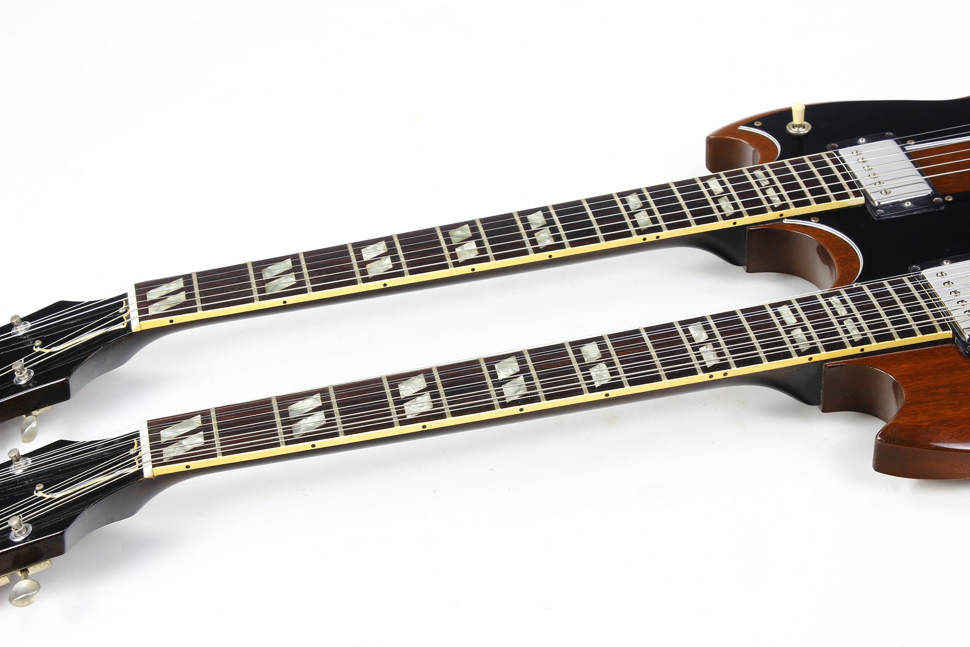 1981 Gibson EDS 1275 Walnut Brown Vintage Double Neck Guitar w Hardshell Case Jimmy Page Vibes