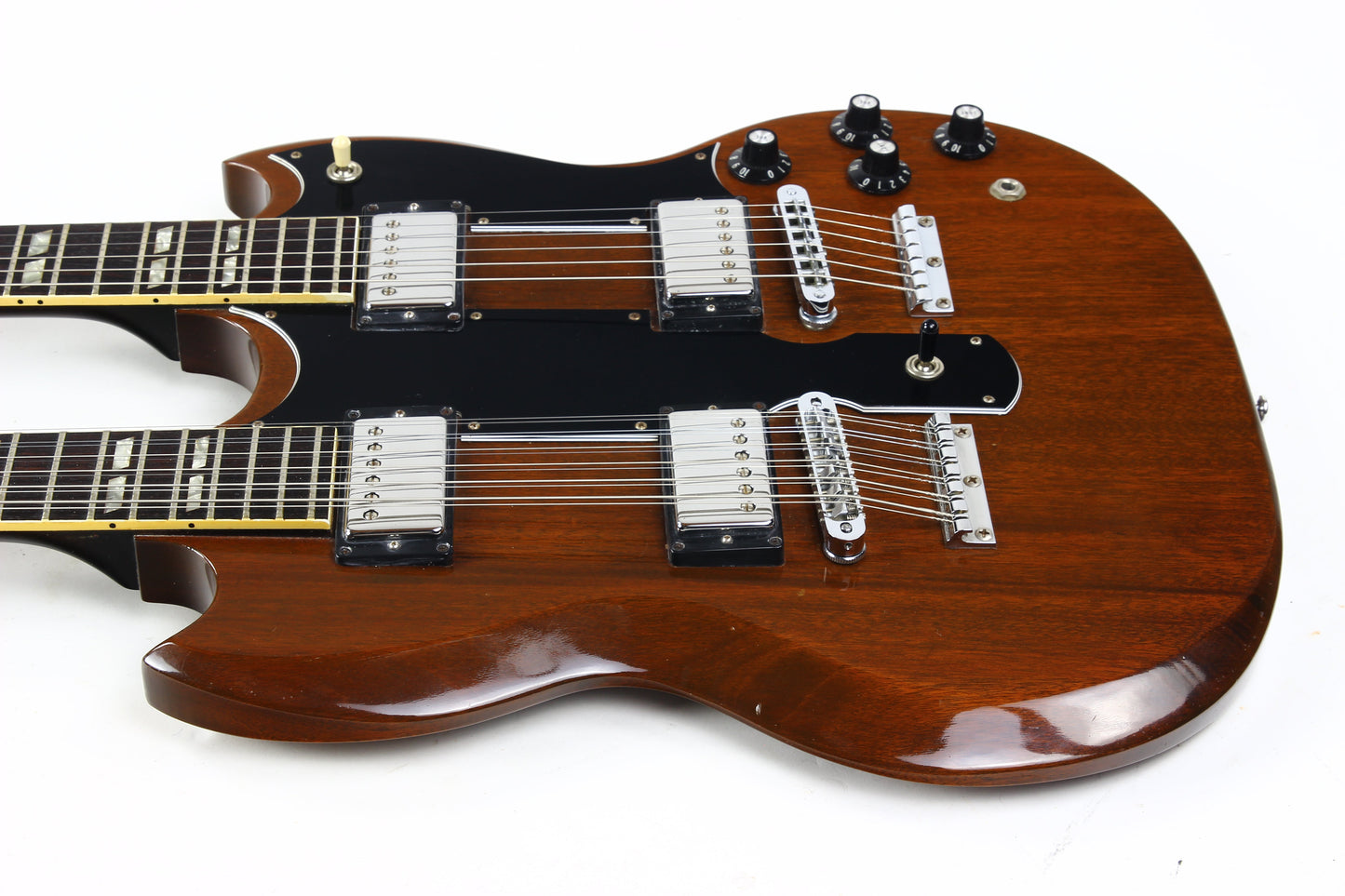 1981 Gibson EDS 1275 Walnut Brown Vintage Double Neck Guitar w Hardshell Case Jimmy Page Vibes