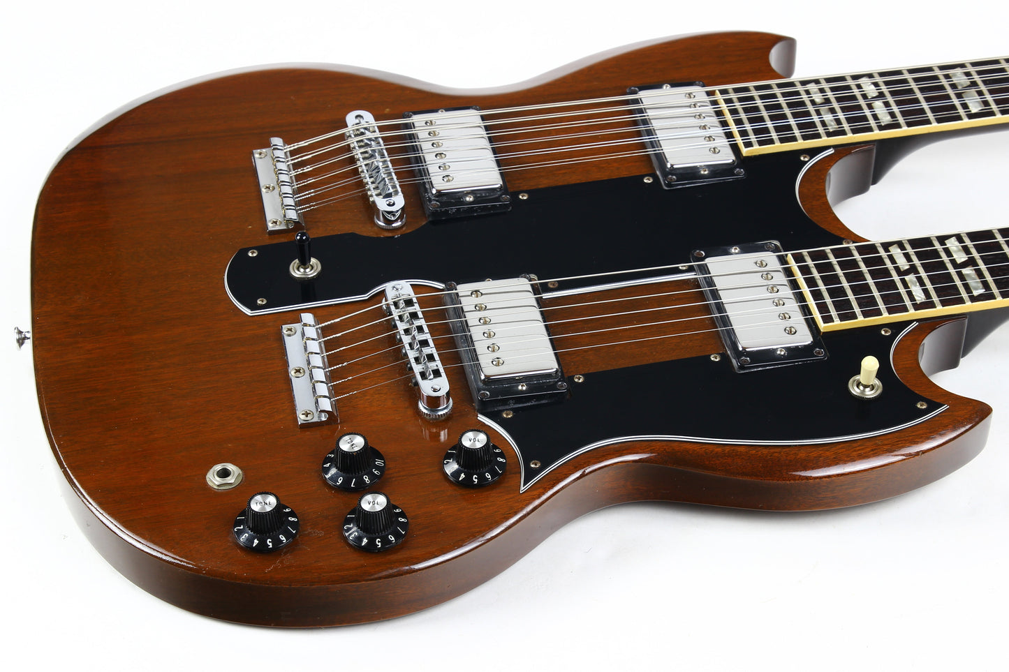 1981 Gibson EDS 1275 Walnut Brown Vintage Double Neck Guitar w Hardshell Case Jimmy Page Vibes