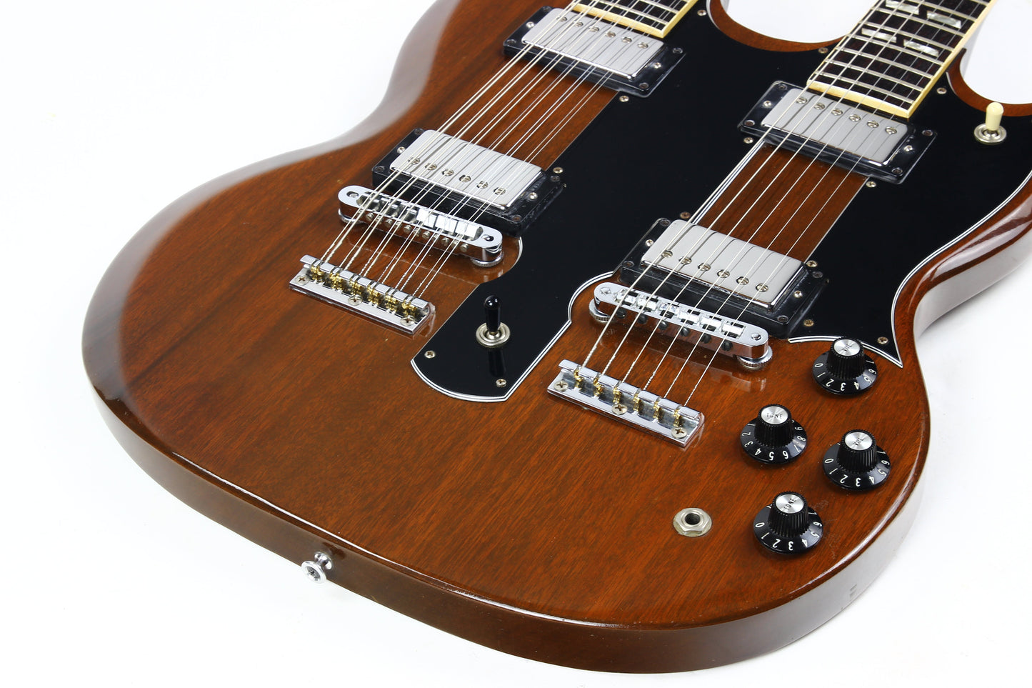 1981 Gibson EDS 1275 Walnut Brown Vintage Double Neck Guitar w Hardshell Case Jimmy Page Vibes