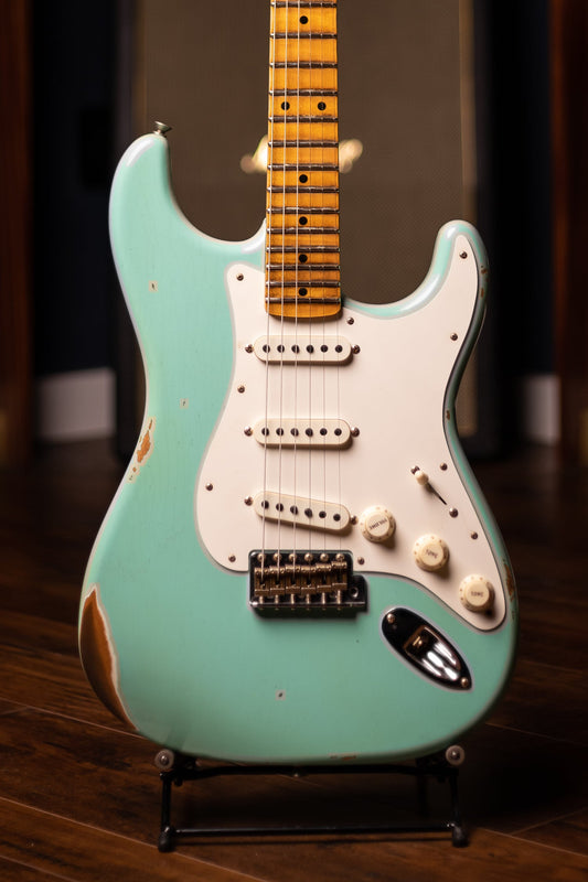 Used 2023 Fender Custom Shop Limited-Edition Fat '50s Stratocaster Relic Electric Guitar - Super Faded Aged Sea Foam Green