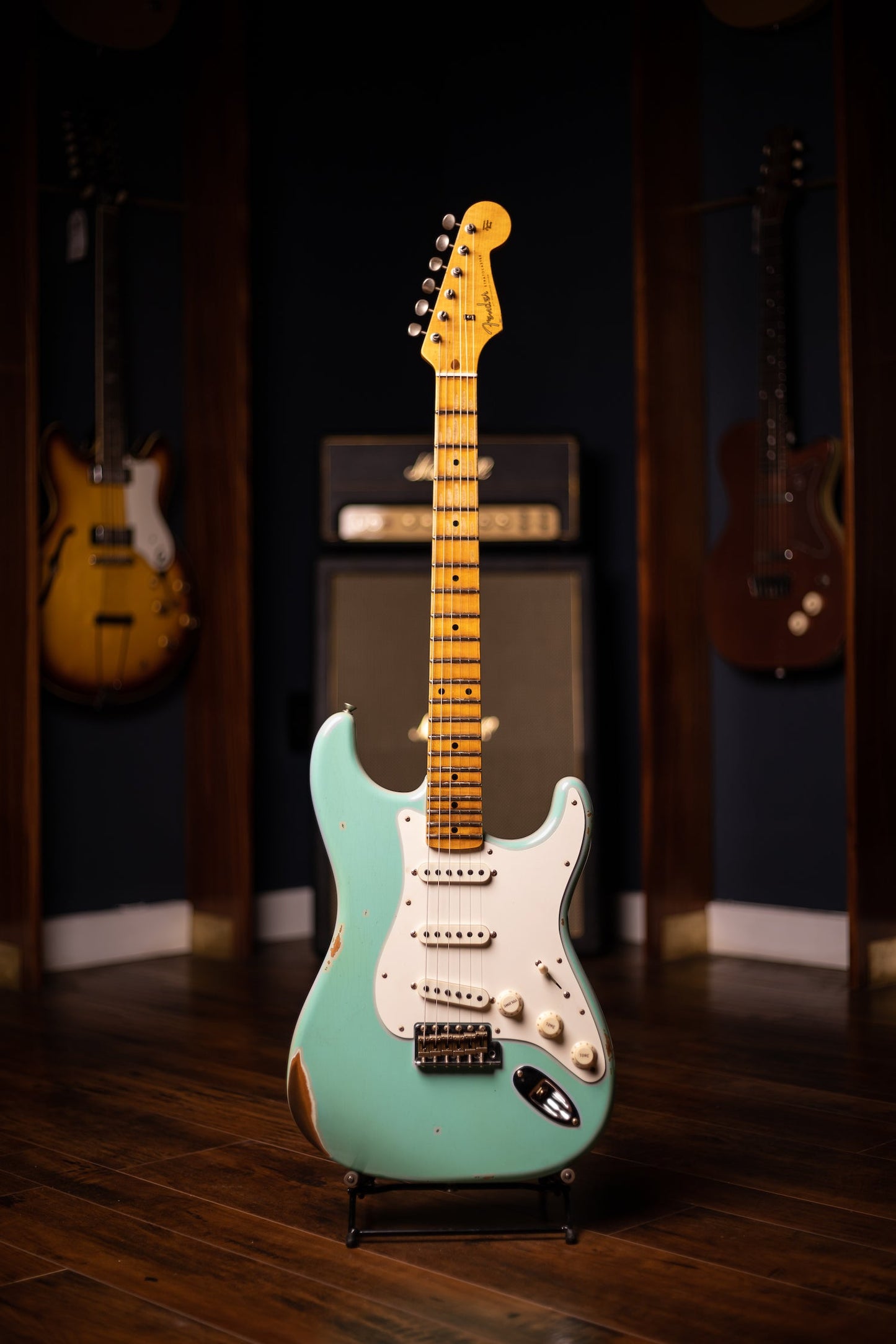 Used 2023 Fender Custom Shop Limited-Edition Fat '50s Stratocaster Relic Electric Guitar - Super Faded Aged Sea Foam Green