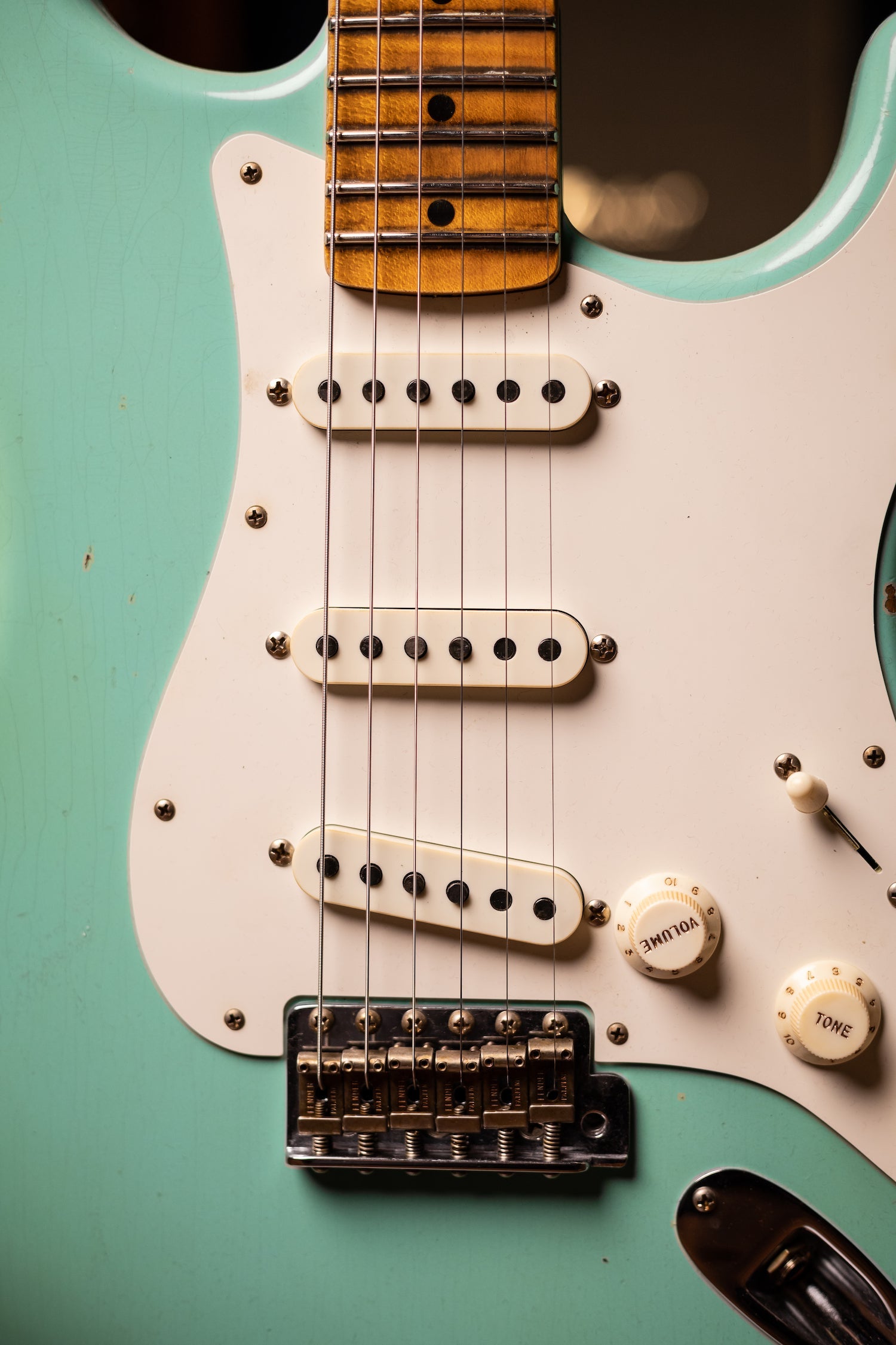 Used 2023 Fender Custom Shop Limited-Edition Fat '50s Stratocaster Relic Electric Guitar - Super Faded Aged Sea Foam Green