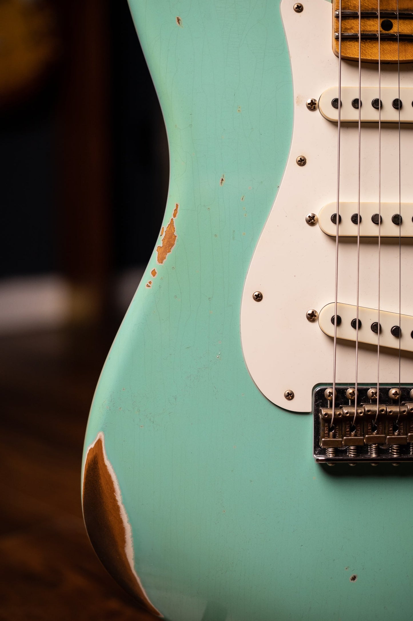 Used 2023 Fender Custom Shop Limited-Edition Fat '50s Stratocaster Relic Electric Guitar - Super Faded Aged Sea Foam Green