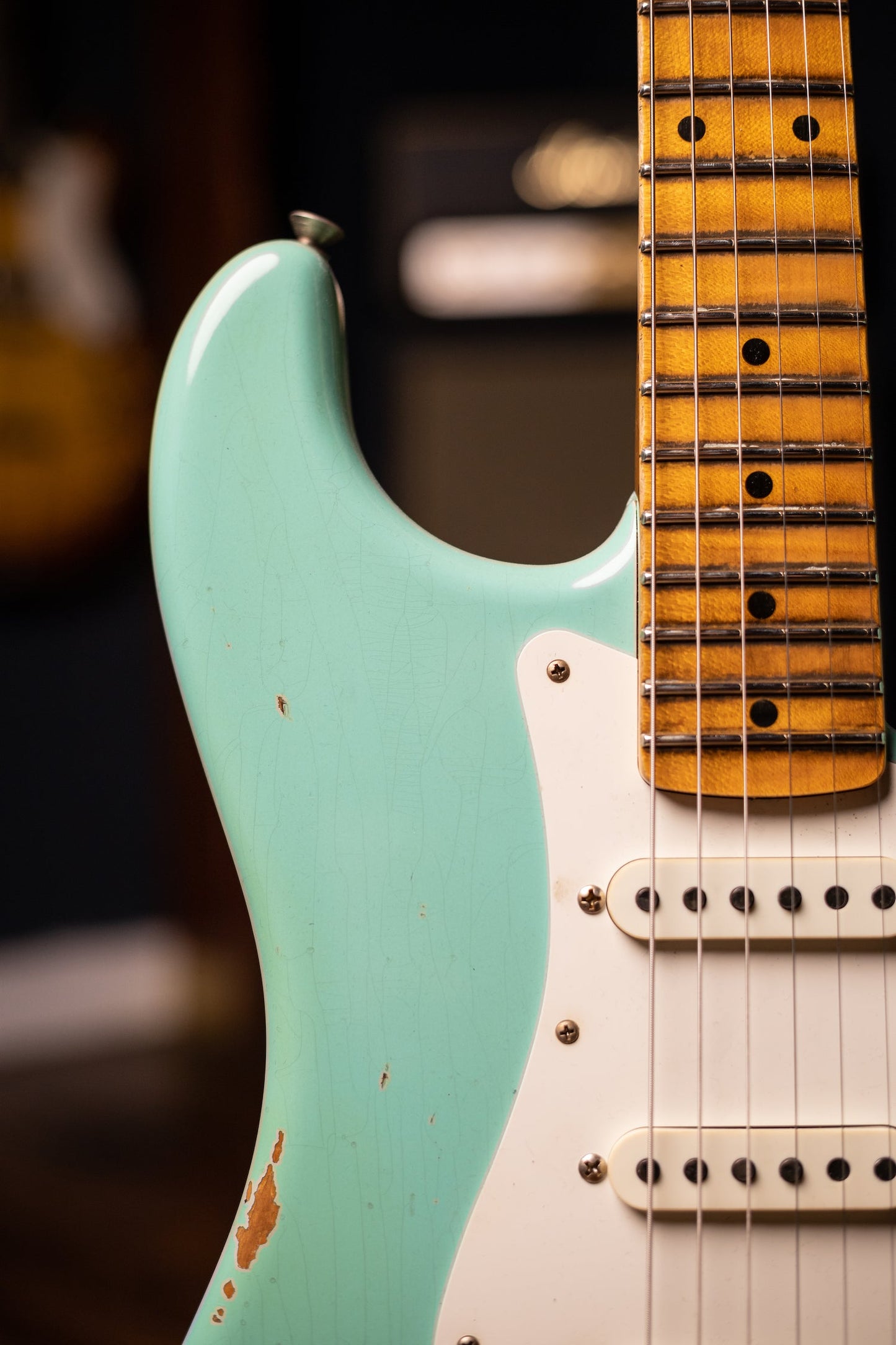 Used 2023 Fender Custom Shop Limited-Edition Fat '50s Stratocaster Relic Electric Guitar - Super Faded Aged Sea Foam Green