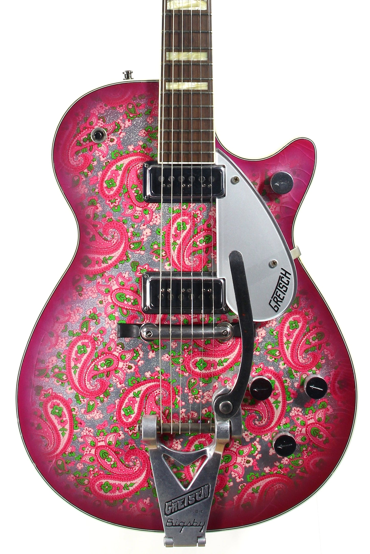 Gretsch BRAZILIAN ROSEWOOD Custom Shop USA MASTERBUILT 1957 Duo Jet 6128 Pink Paisley RELIC G6128CS Stephen Stern!