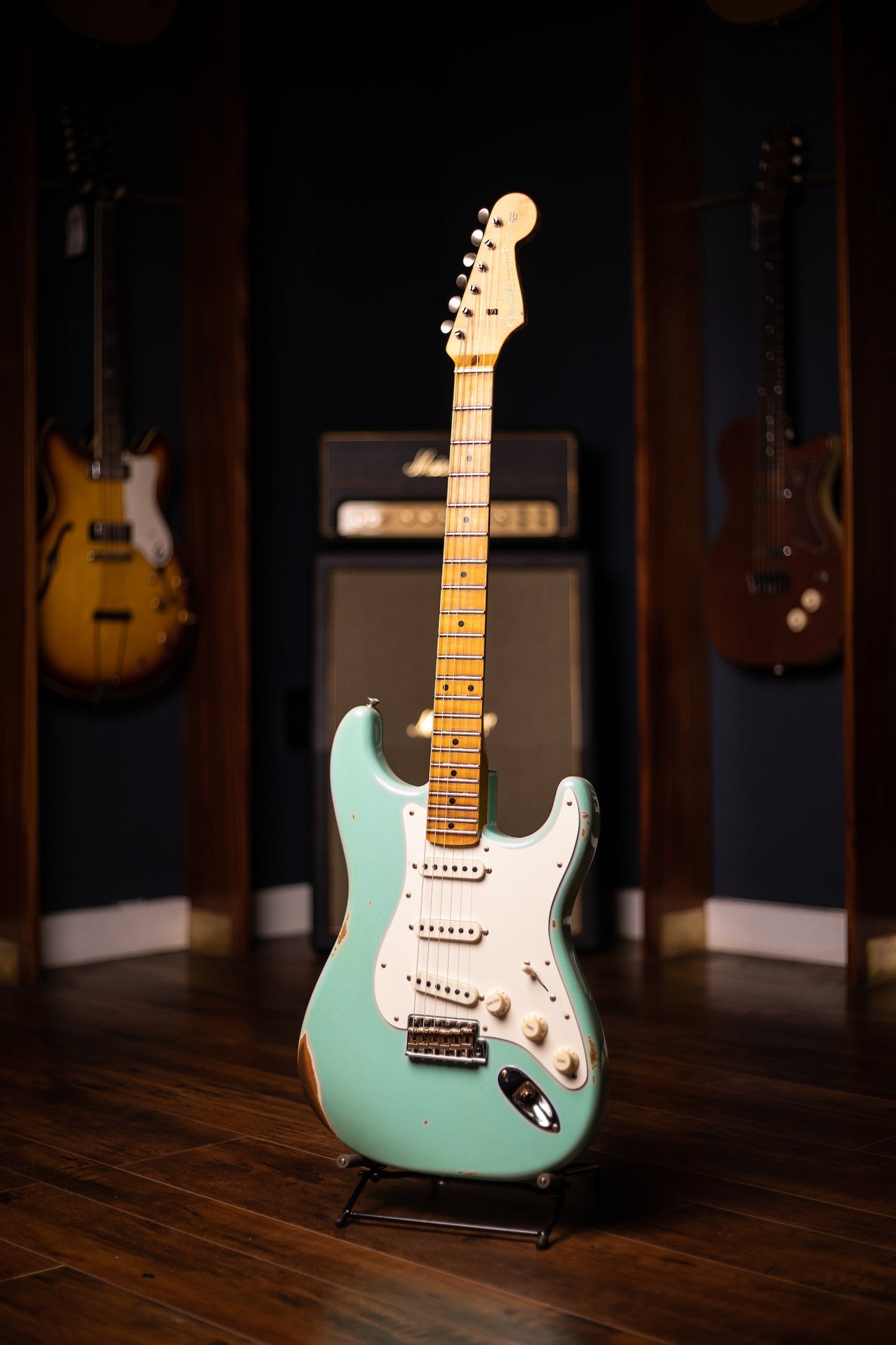 Used 2023 Fender Custom Shop Limited-Edition Fat '50s Stratocaster Relic Electric Guitar - Super Faded Aged Sea Foam Green
