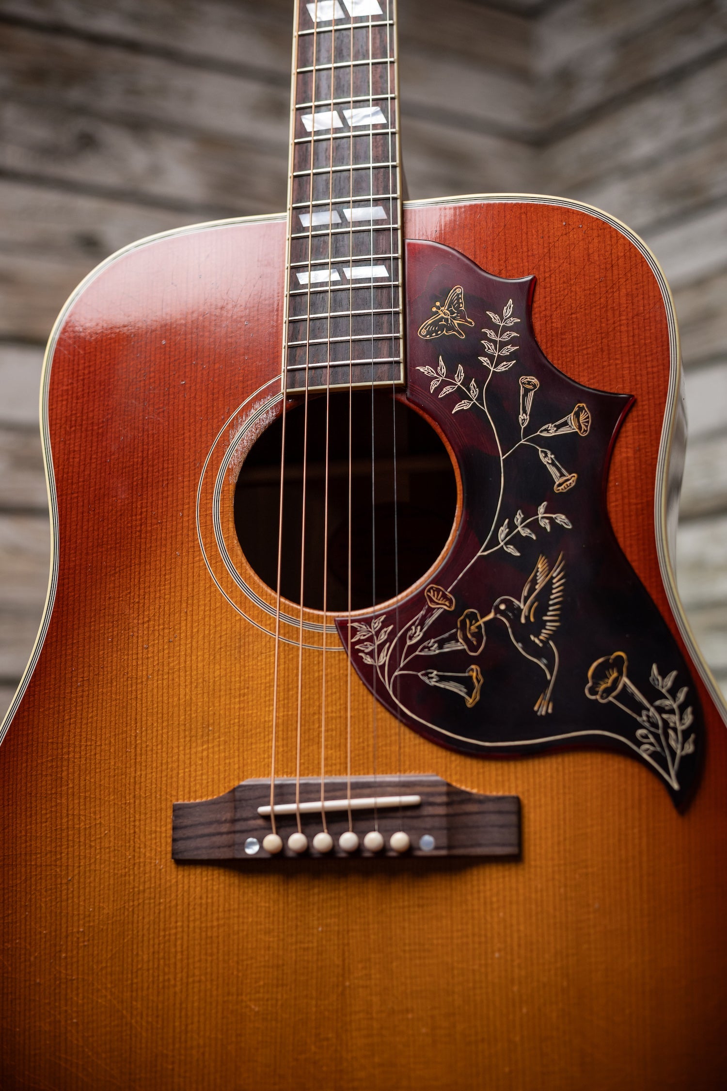 Gibson Custom Shop 1960 Hummingbird Murphy Lab Light Aged Acoustic Guitar - Cherry Sunburst