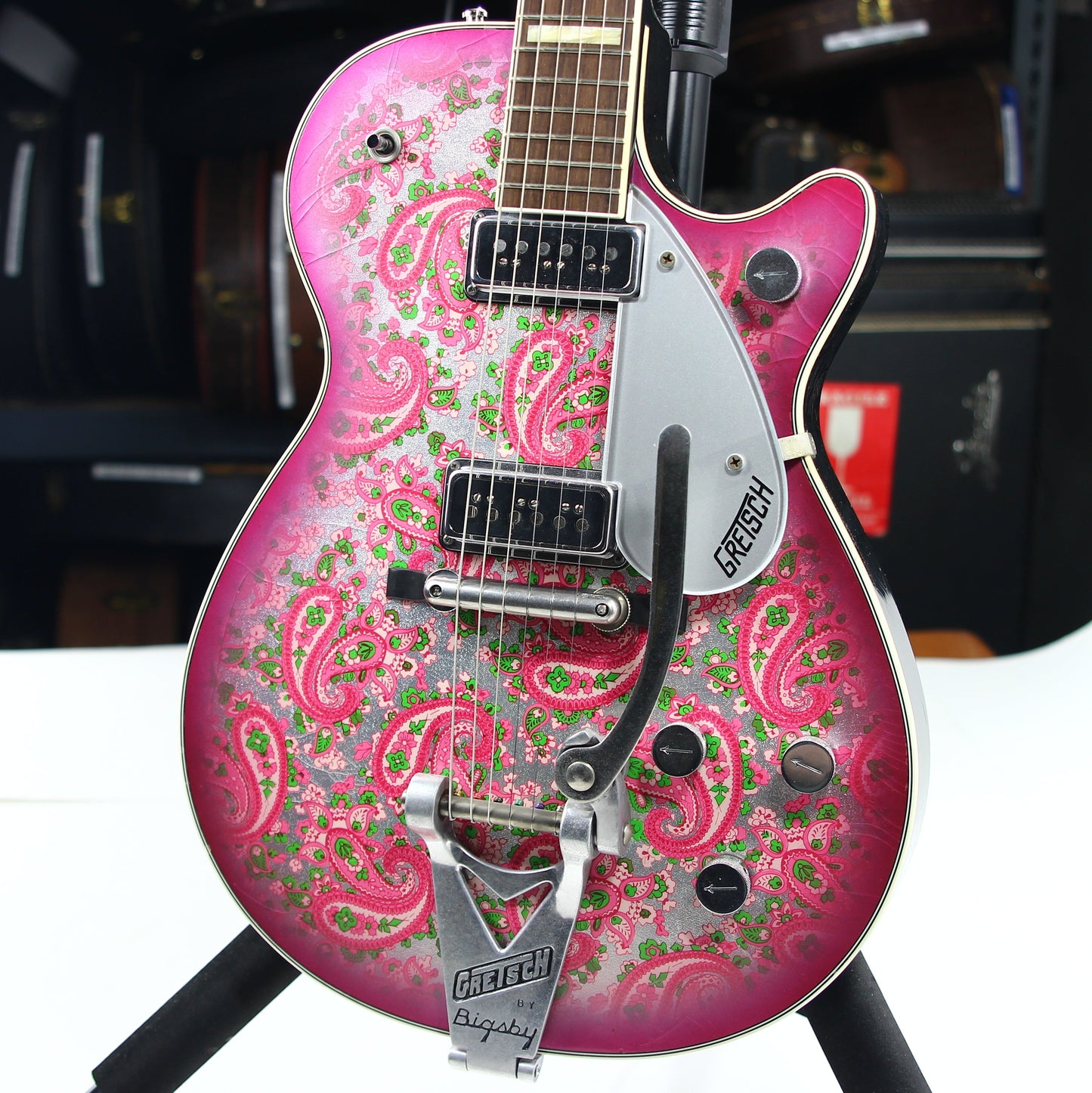 Gretsch BRAZILIAN ROSEWOOD Custom Shop USA MASTERBUILT 1957 Duo Jet 6128 Pink Paisley RELIC G6128CS Stephen Stern!