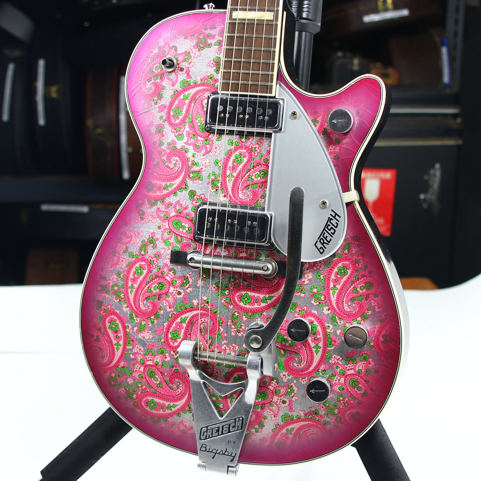 Gretsch BRAZILIAN ROSEWOOD Custom Shop USA MASTERBUILT 1957 Duo Jet 6128 Pink Paisley RELIC G6128CS Stephen Stern!