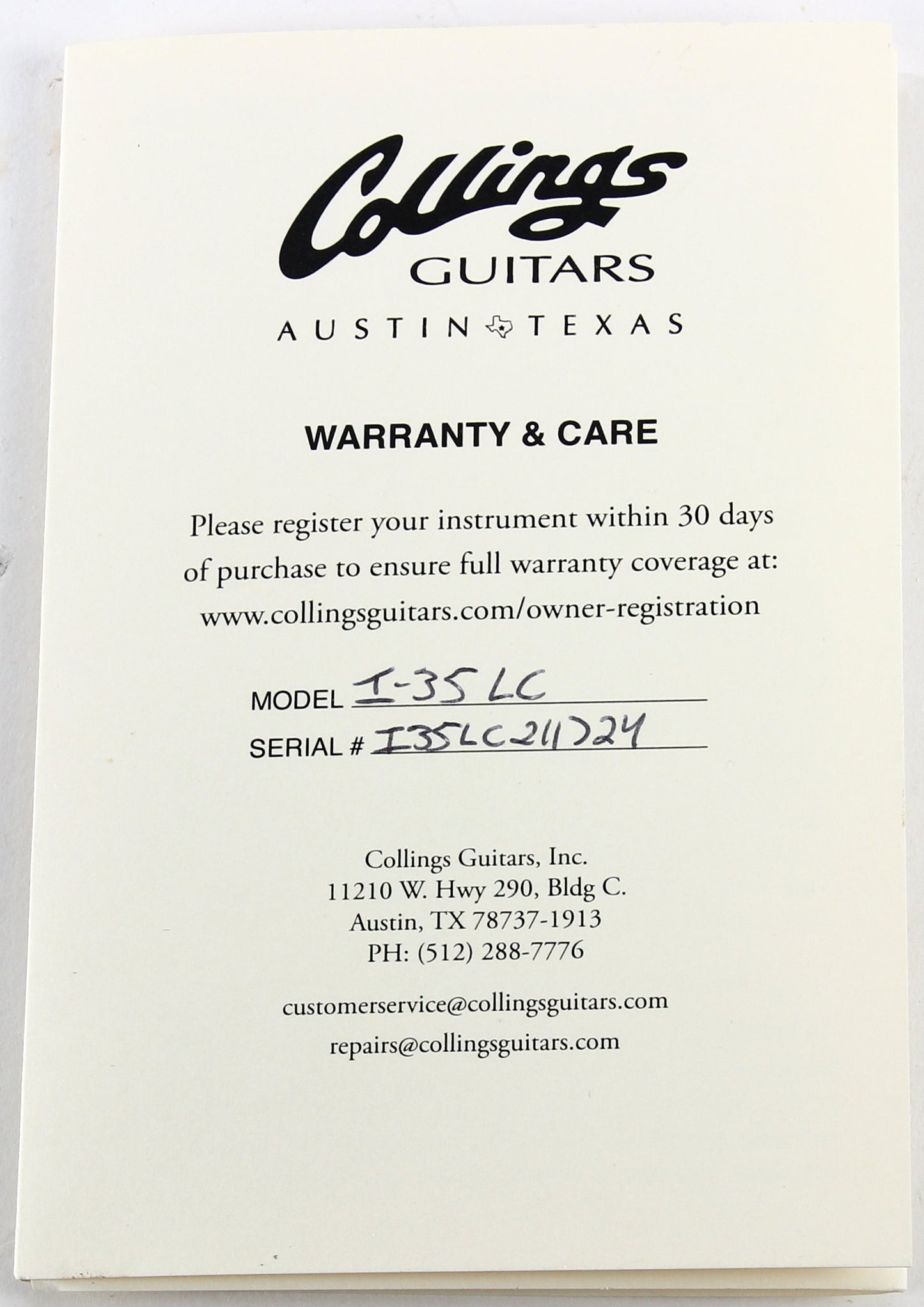 2021 Colling I-35 LC AGED Olive Drab Green - Custom Inlays, ThroBak SLE101 Plus MXV Humbuckers