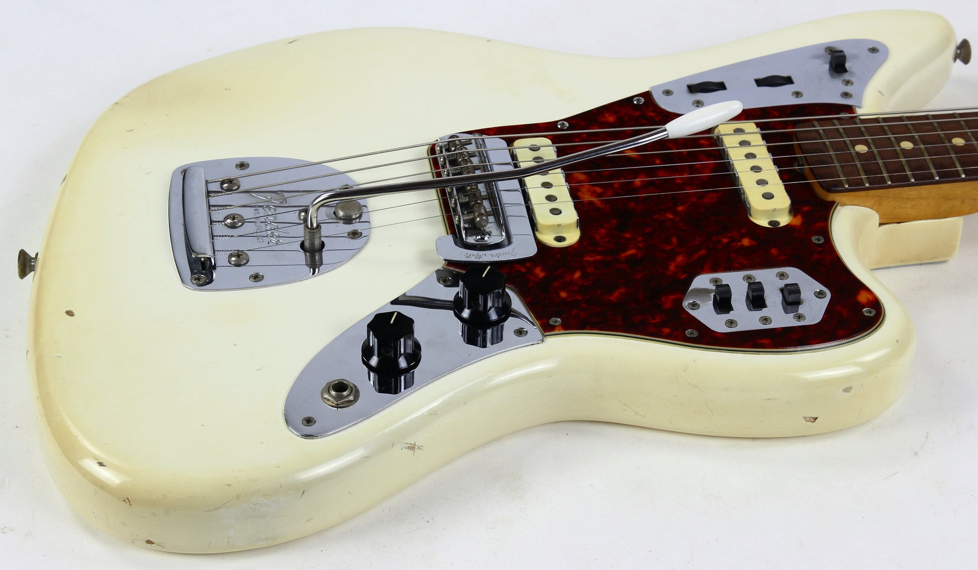 1962 Fender Jaguar Factory Custom Color OLYMPIC WHITE Pre-CBS w Original Brown Case & Strap
