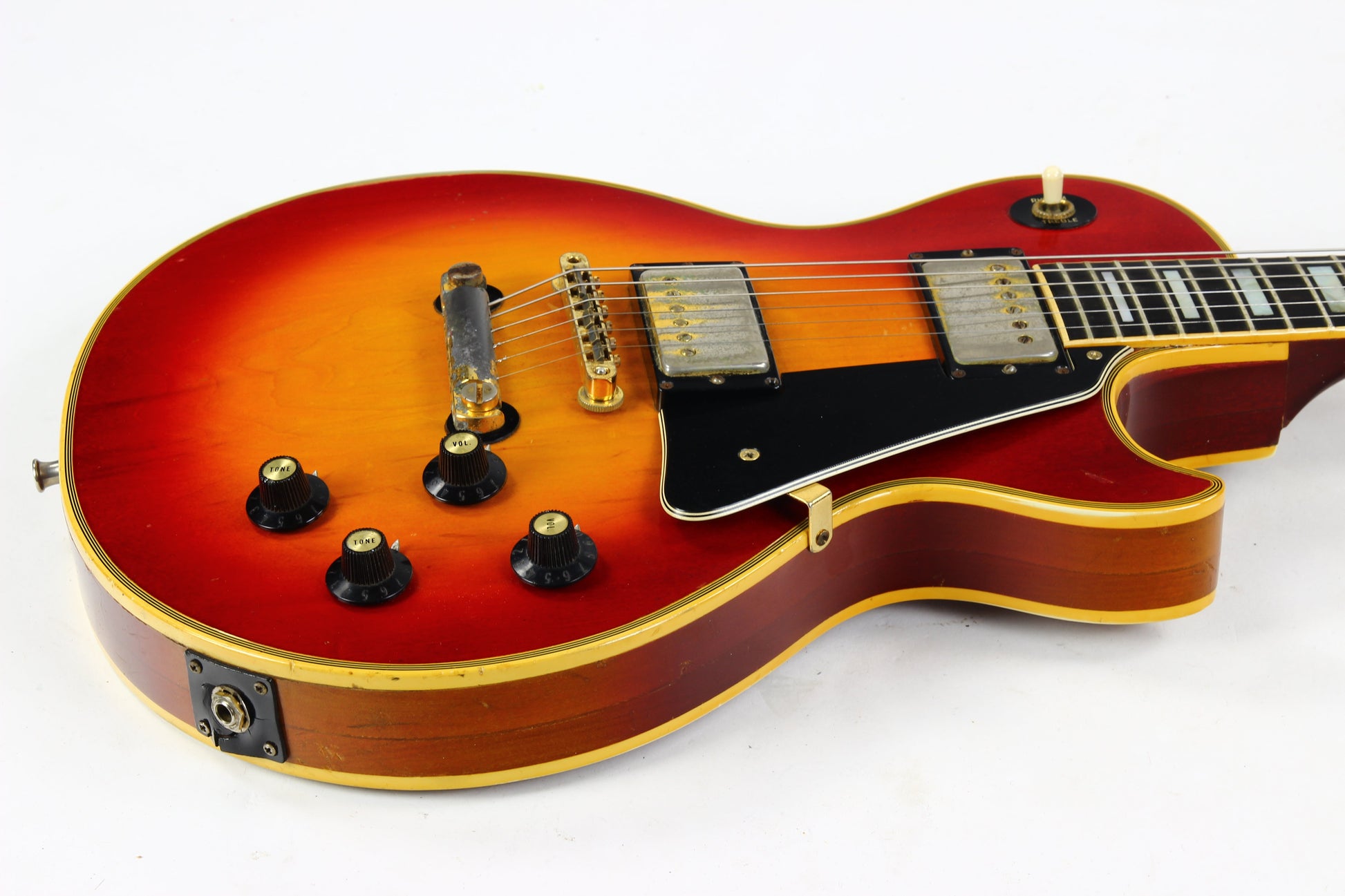 1973 Gibson Les Paul Custom Cherry Sunburst Vintage LP w Original Case Patent Sticker Humbuckers