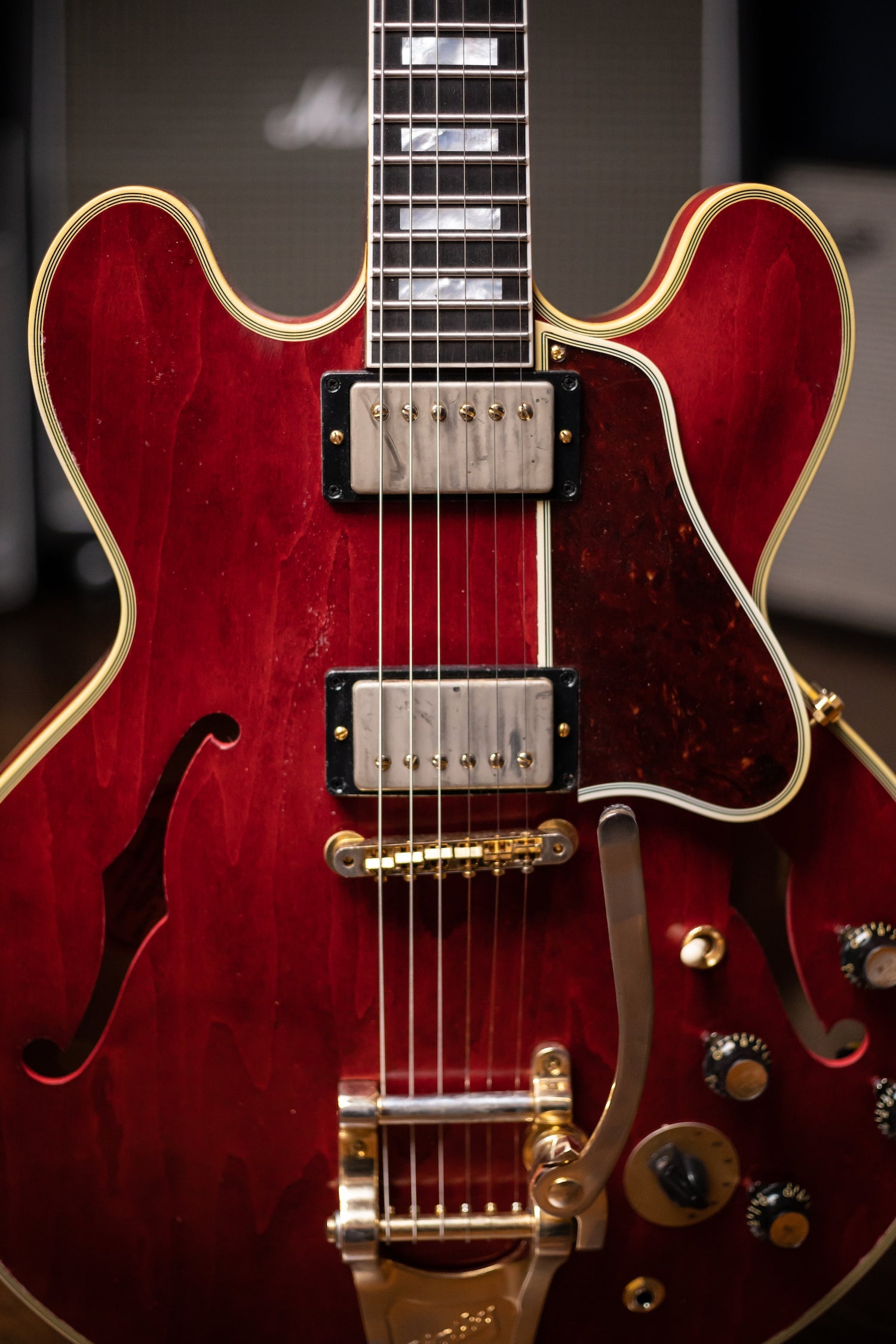 Gibson Custom Shop Murphy Lab 60s ES-355 Noel Gallagher Aged Gold Hardware Electric Guitar - Sixties Cherry