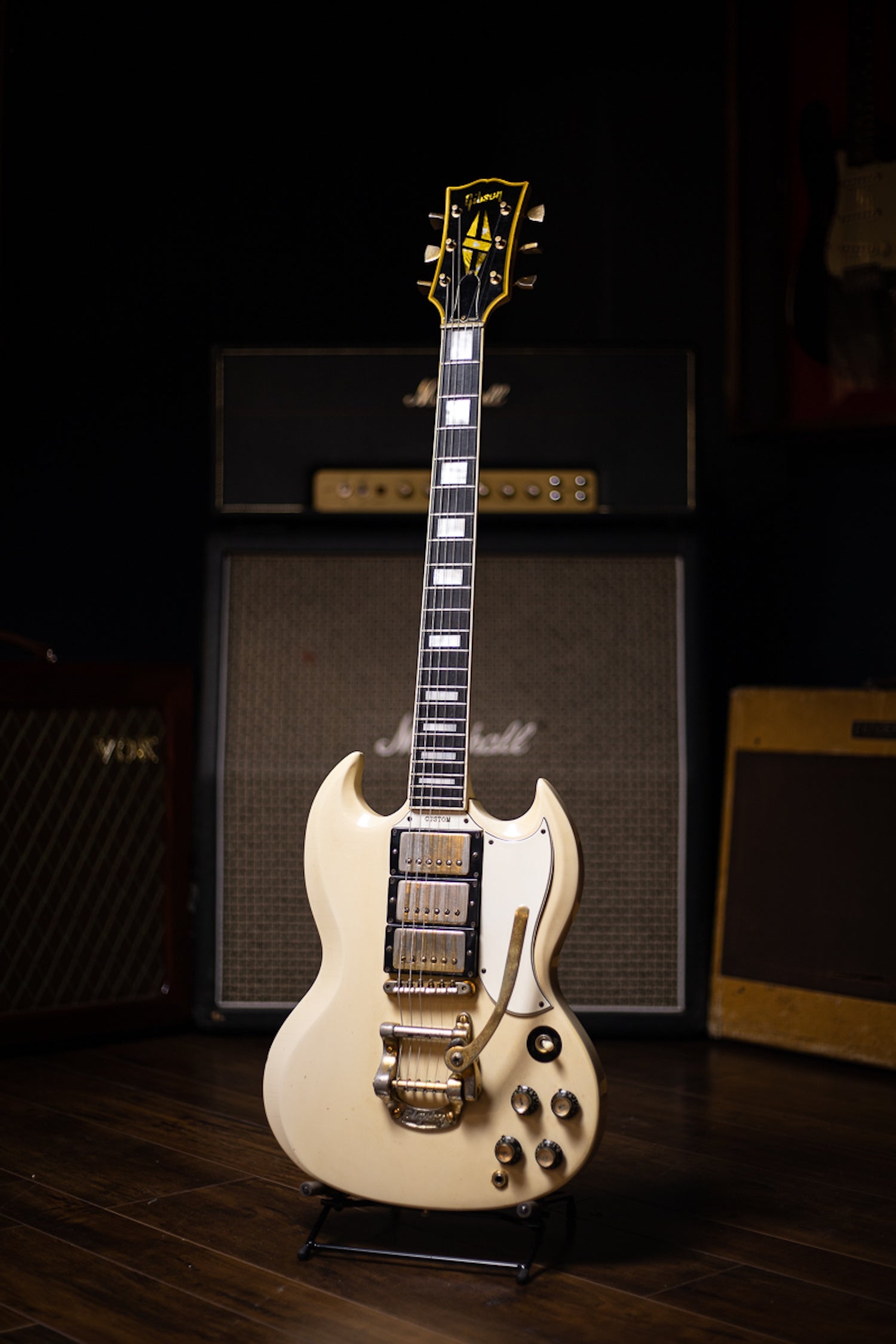 1965 Gibson SG Custom W/ Bigsby Electric Guitar - White
