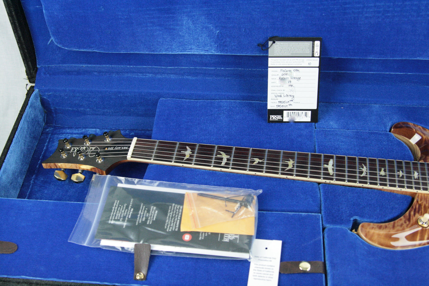 MINT 2018 PRS Wood Library 594 Artist Quilt Top! Paul Reed Smith Cocobolo Swamp Ash